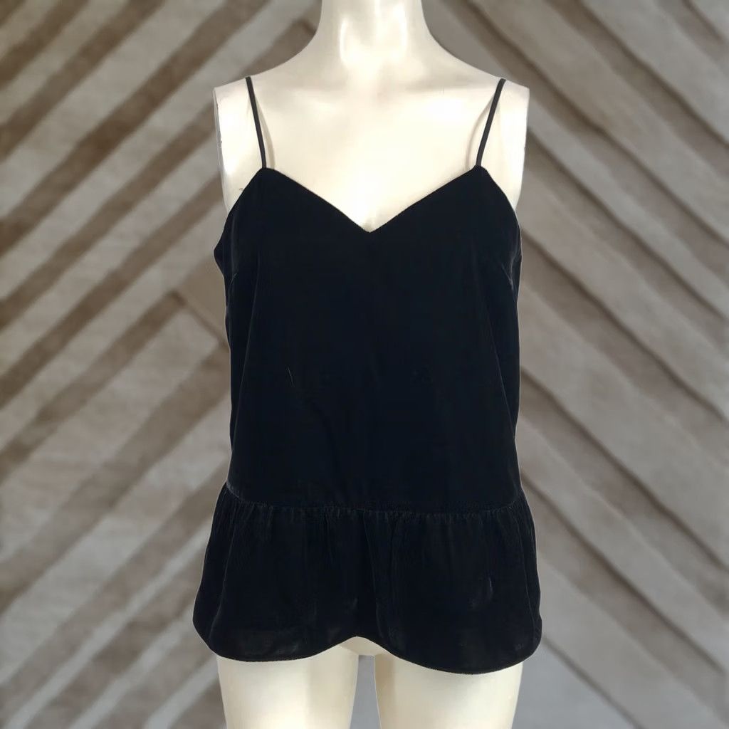 J.Crew J. CREW Womens 4 Black Spaghetti Strap V Neck Polyester Tank Size S / US 4 / IT 40 - 1 Thumbnail