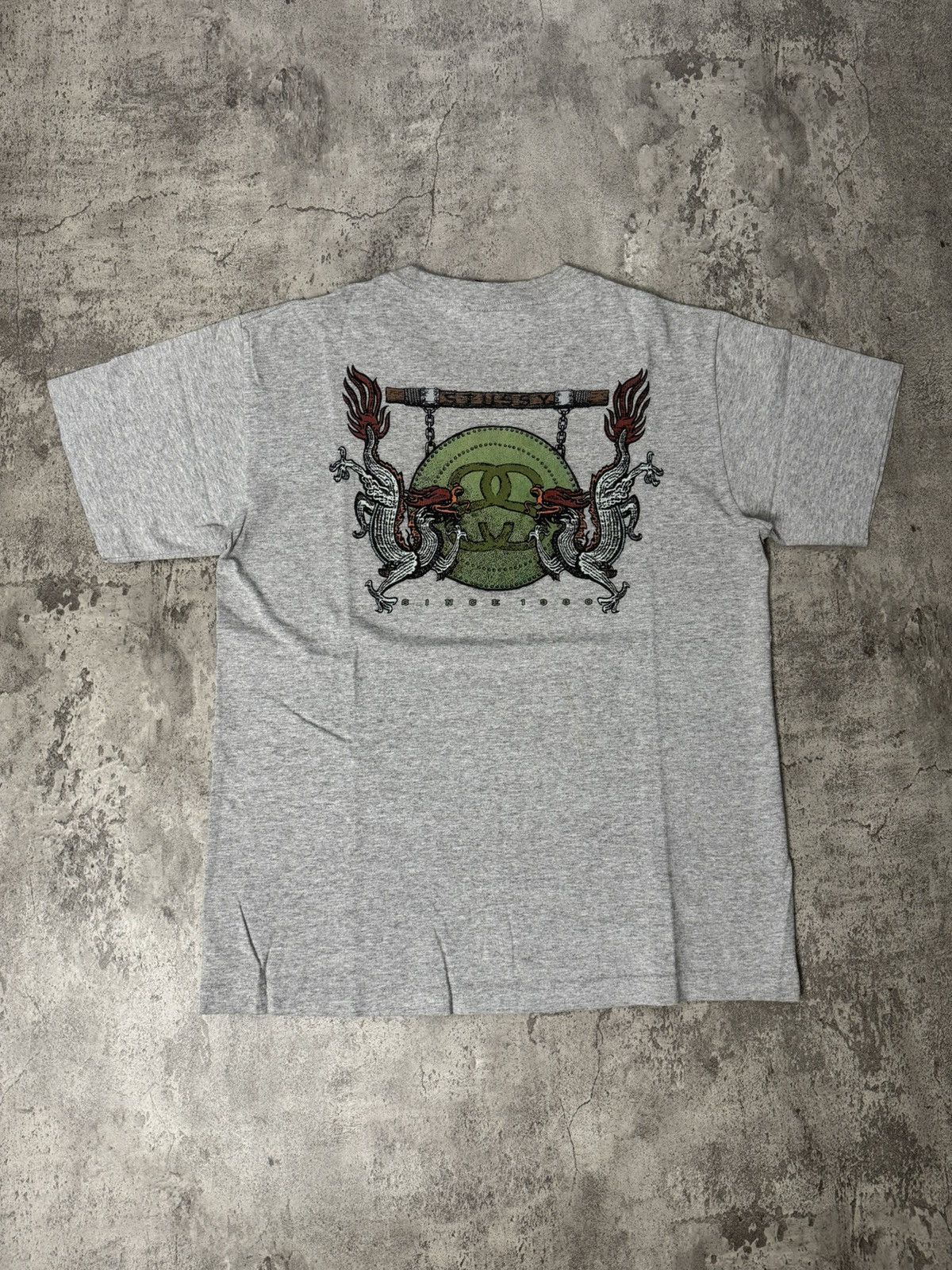Stussy VINTAGE 90’S STUSSY GONG DRAGON T-SHIRT Size US M / EU 48-50 / 2 - 1 Thumbnail