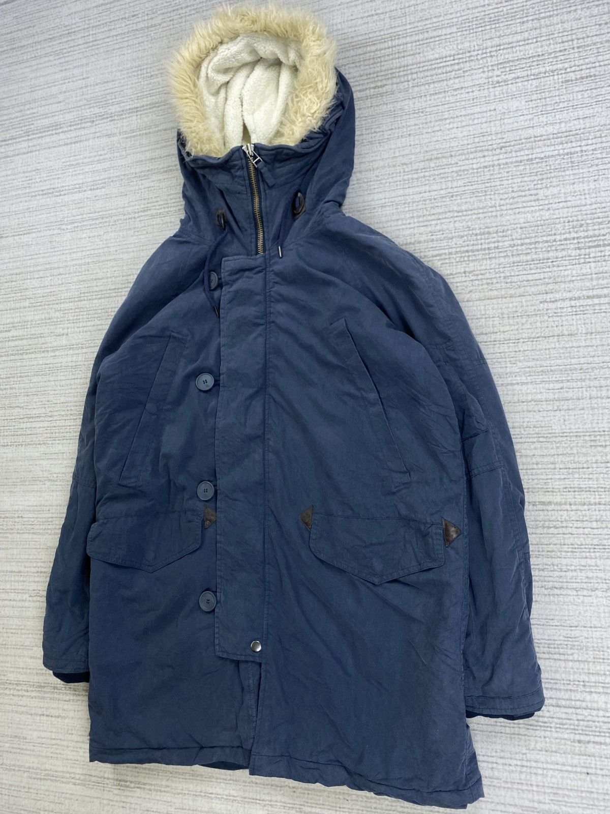 Japanese Brand × Quiksilver × Vintage Vintage Quiksilver Faux Fur Hoodie Parka Jacket Size US M / EU 48-50 / 2 - 4 Thumbnail