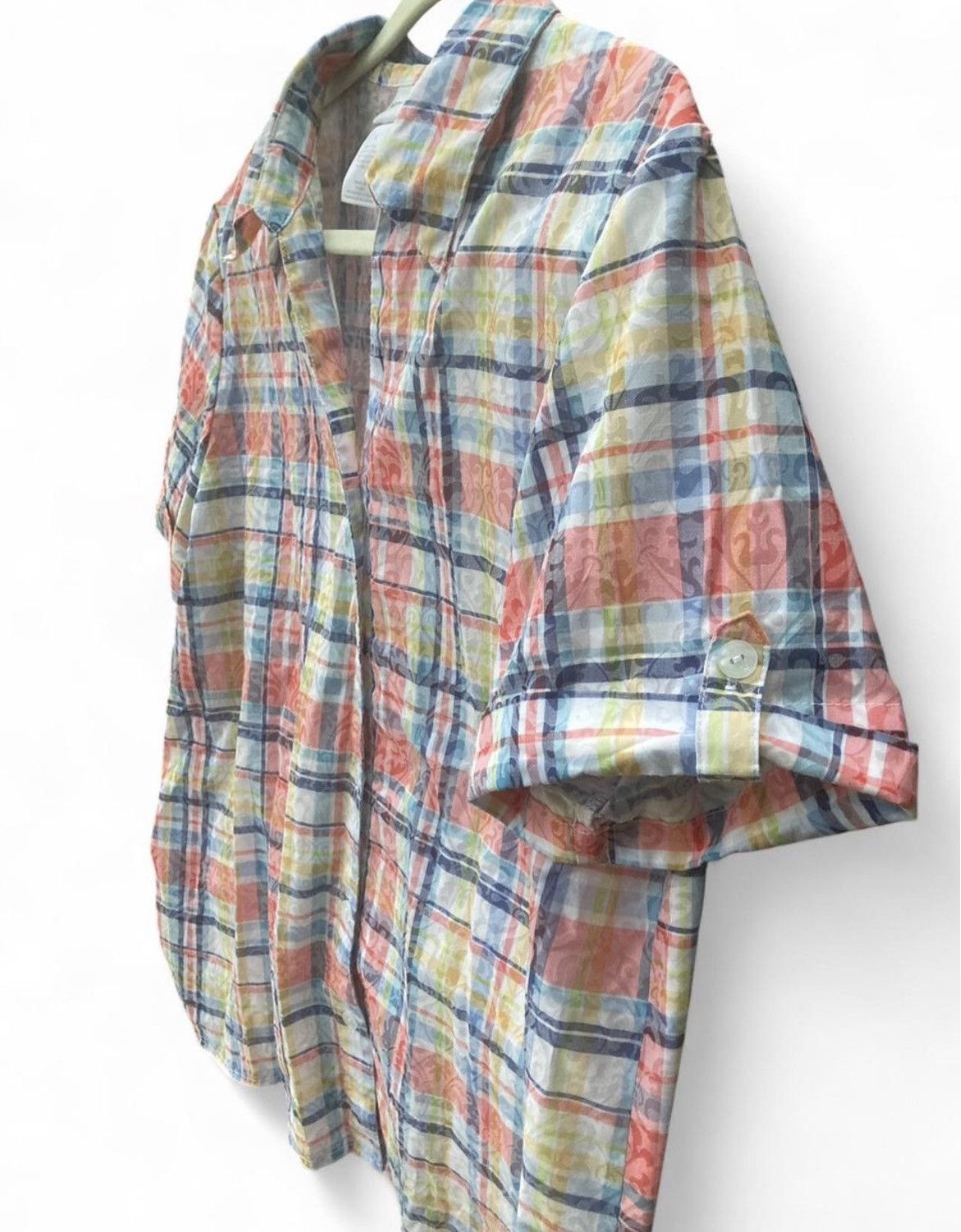 Alfred Dunhill Alfred Dunner Rainbow Plaid Shirt Size L / US 10 / IT 46 - 3 Thumbnail