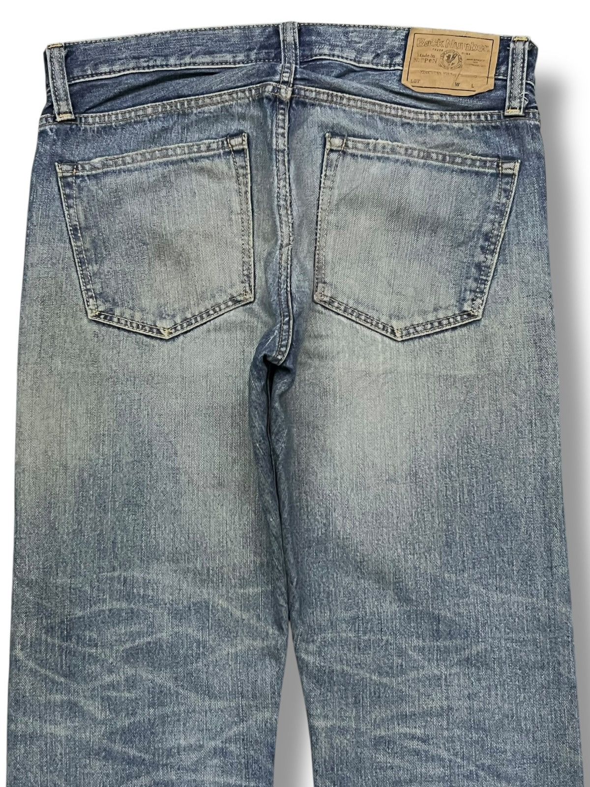 Japanese Brand Vintage Back Number Nippon Japan - Faded Rusty Wash Jeans Size US 33 - 5 Thumbnail
