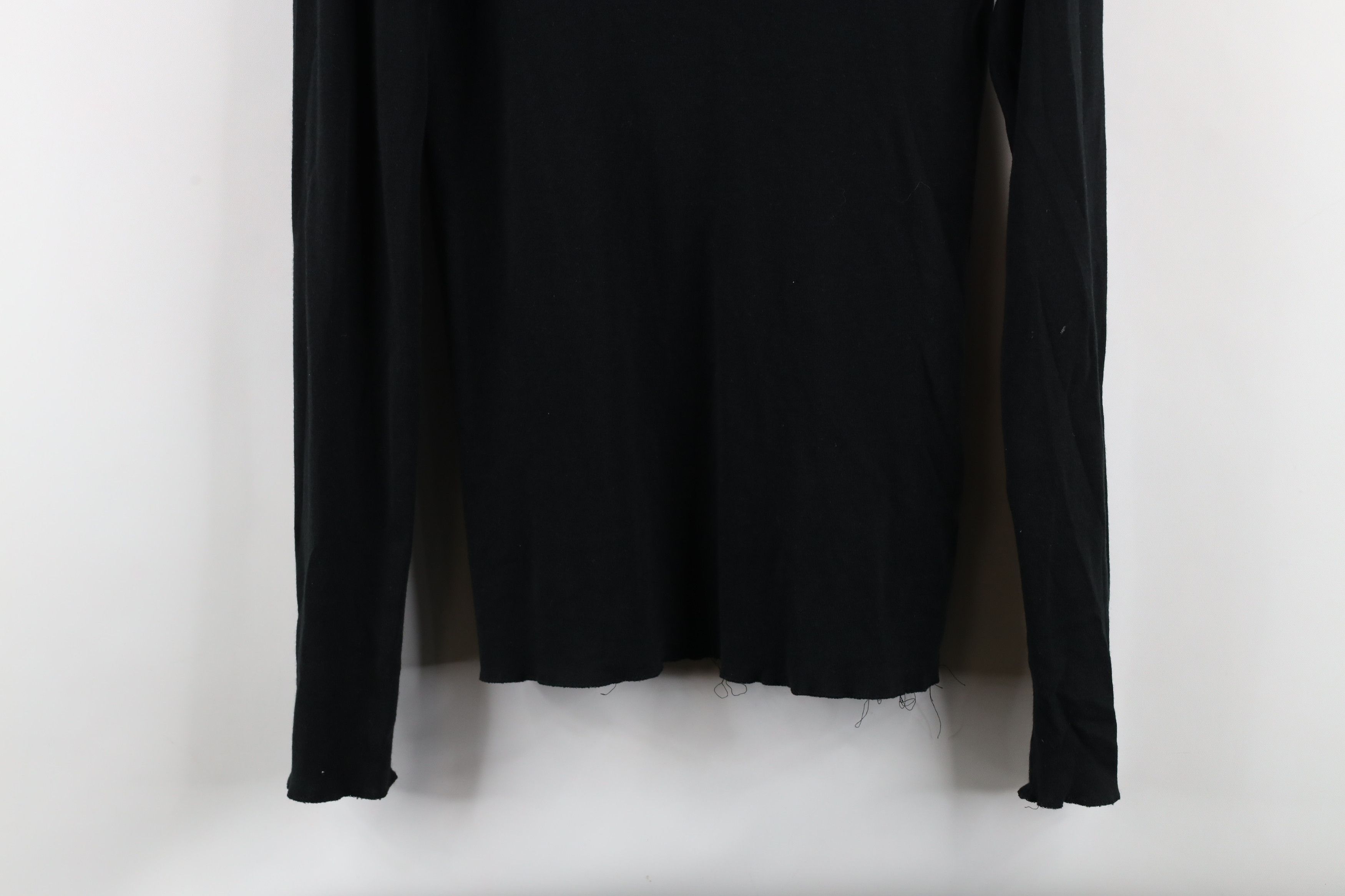Ralph Lauren × Vintage Vintage Ralph Lauren Ribbed Knit Turtleneck T-Shirt Black Size L / US 10 / IT 46 - 3 Thumbnail