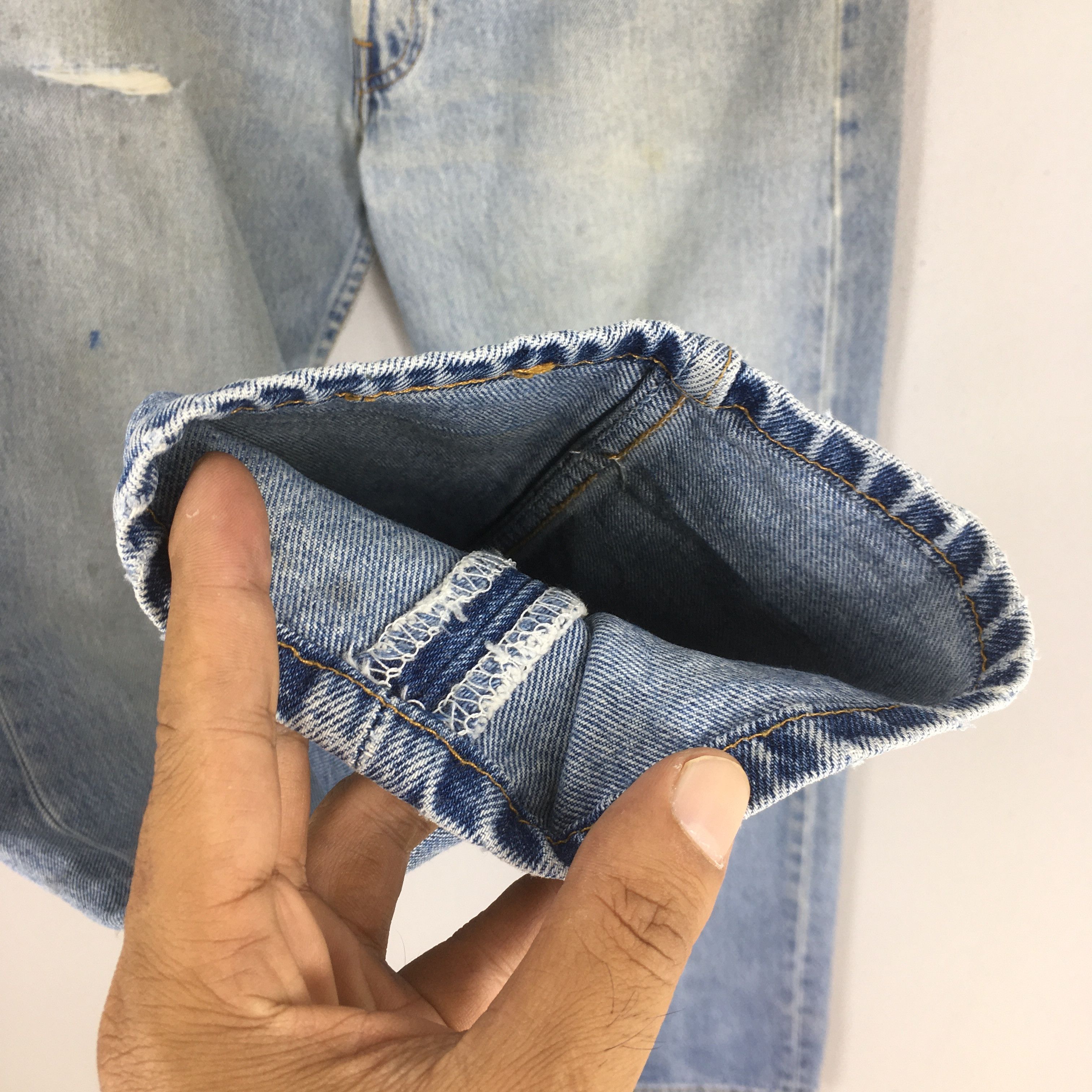 Levi's Size 30x29 Vintage 90s Levi's 501 Straight Cut Denim S1824 Size US 30 / EU 46 - 4 Thumbnail