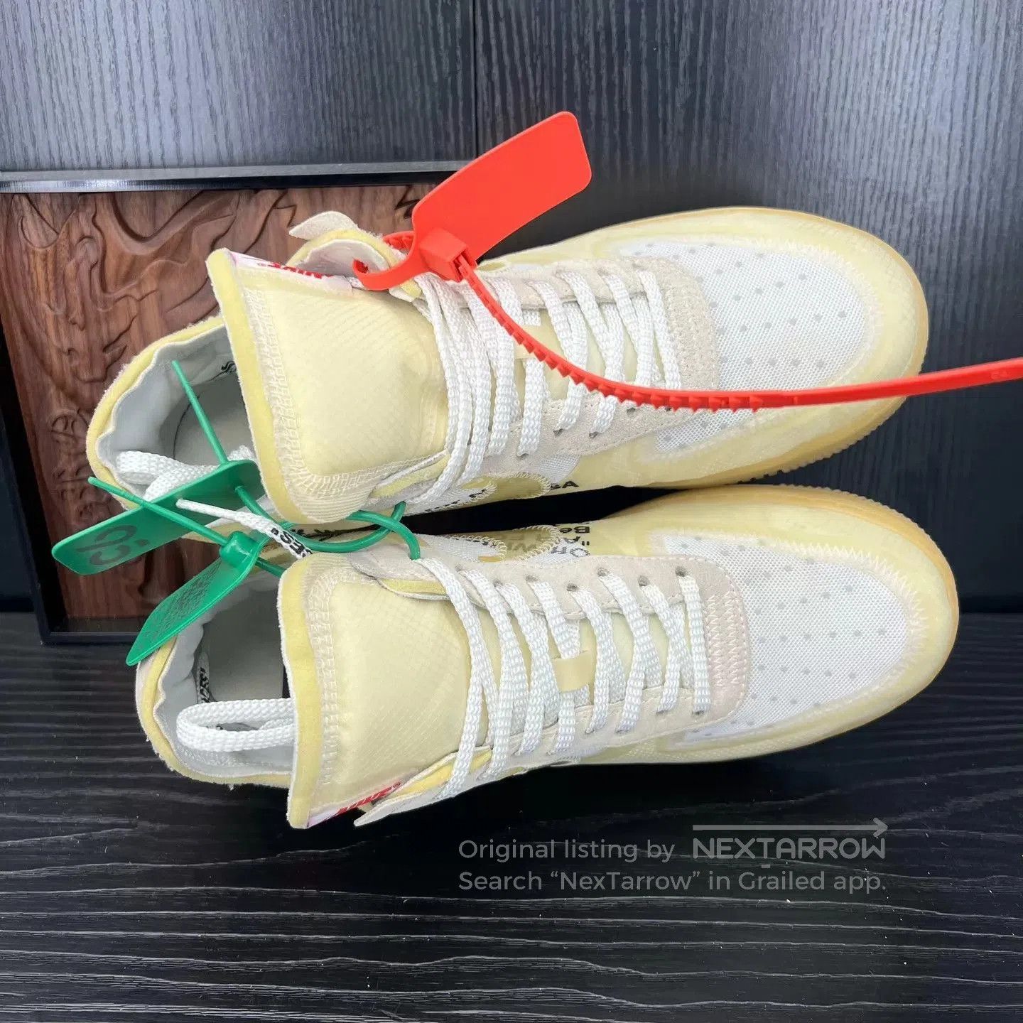 Off-White White High-Top Mesh Sneakers with Accents. Size US 10 / EU 43 - 7 Thumbnail