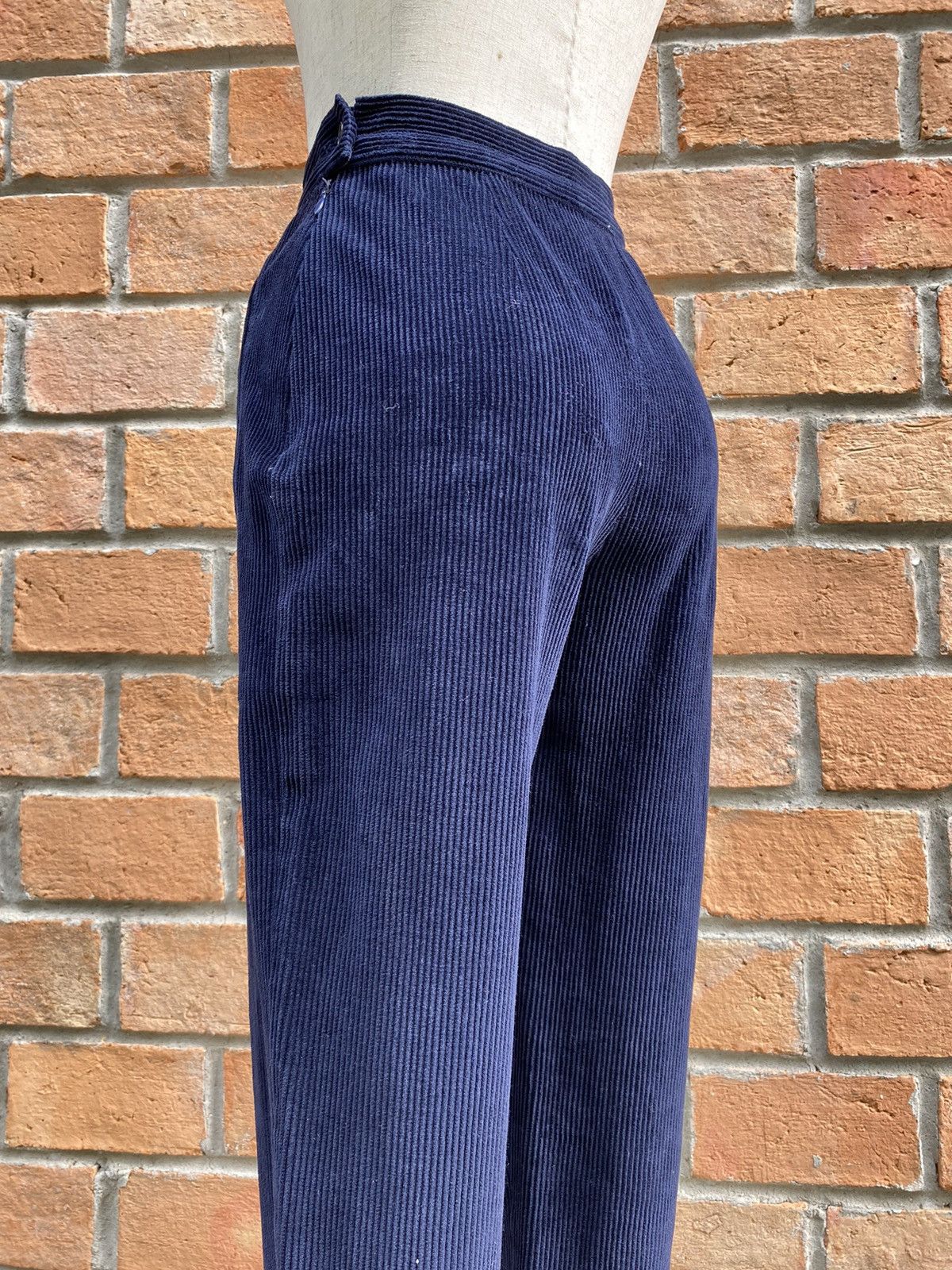 Max Mara MaxMara High-Waisted Corduroy Navy Pants Size 25" / US 0 / IT 36 - 6 Thumbnail