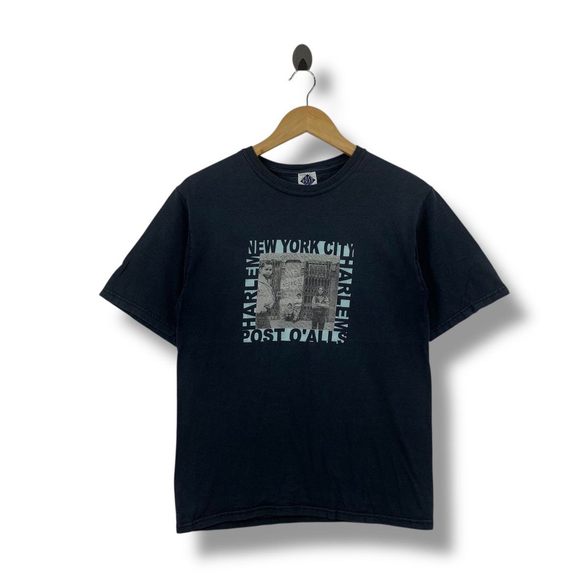Post Overalls × Vintage Vintage POST OVERALLS Harlem New York City Photo Tee Shirt Size US S / EU 44-46 / 1 - 1 Thumbnail