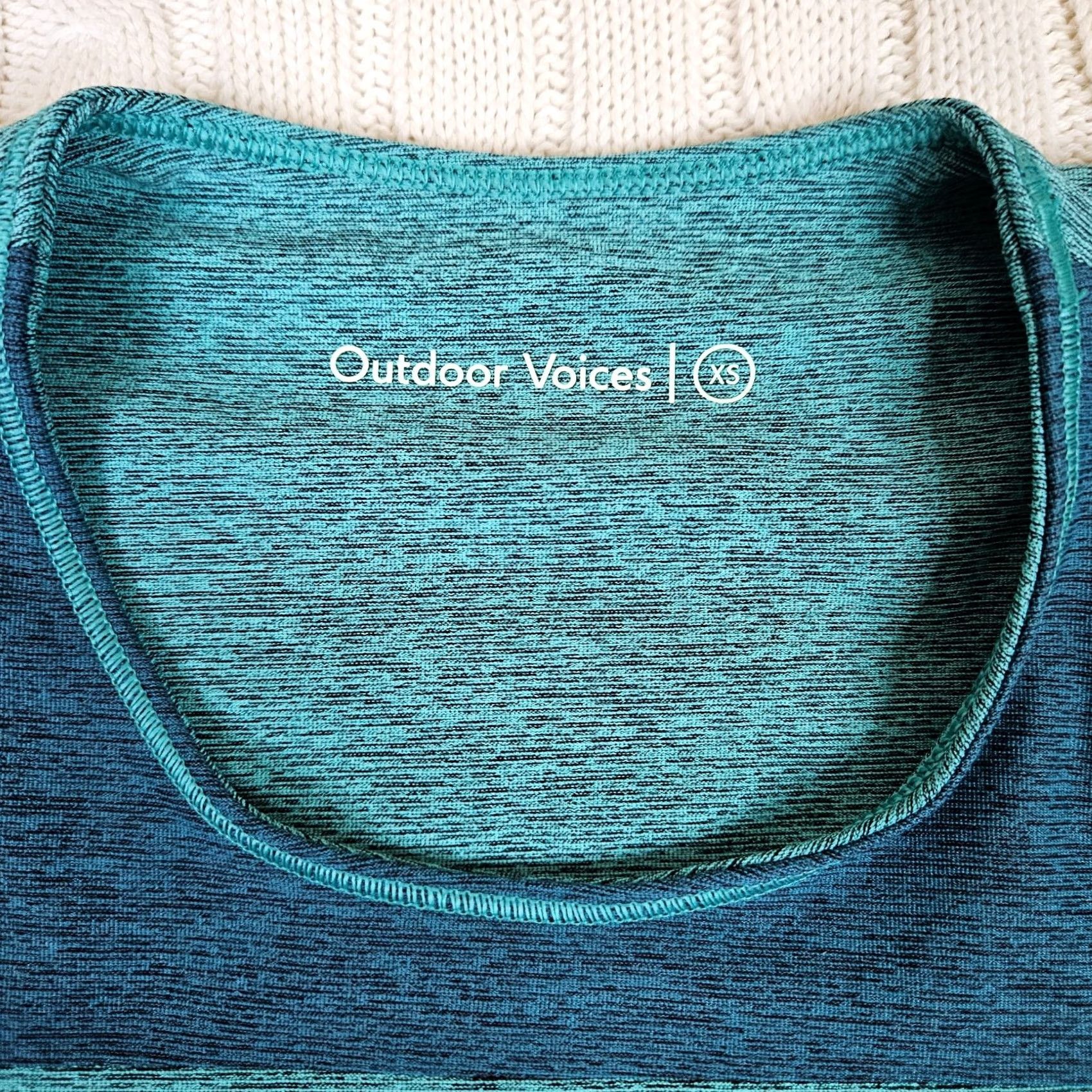 Outdoor Voices Outdoor voice Cropped Tank Womens XS Green Round Neck Sleeveless Irregular? (adjusted) Size XS / US 0-2 / IT 36-38 - 2 Thumbnail