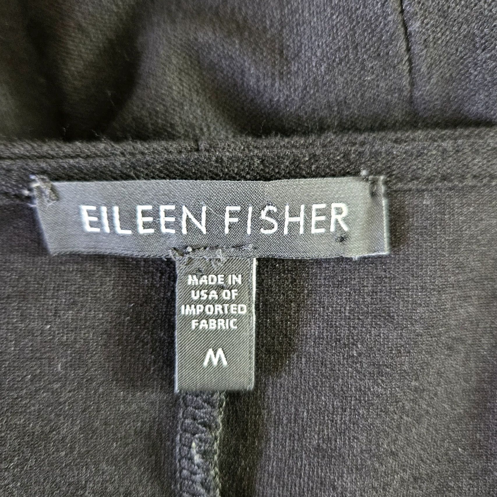 Eileen Fisher Eileen Fisher Dress Womens Solid Black 3/4 Sleeve V-Neck M Knee Length A-Line Womens **Note:** Ensure no extra text; only title. Size M / US 6-8 / IT 42-44 - 6 Thumbnail