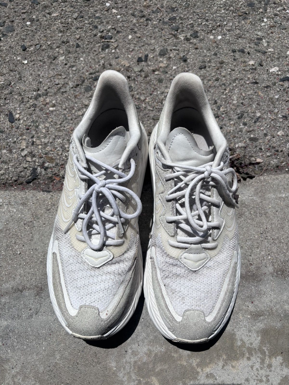 Hoka Hoka Clifton LS Off White Size US 9 / EU 42 - 4 Thumbnail