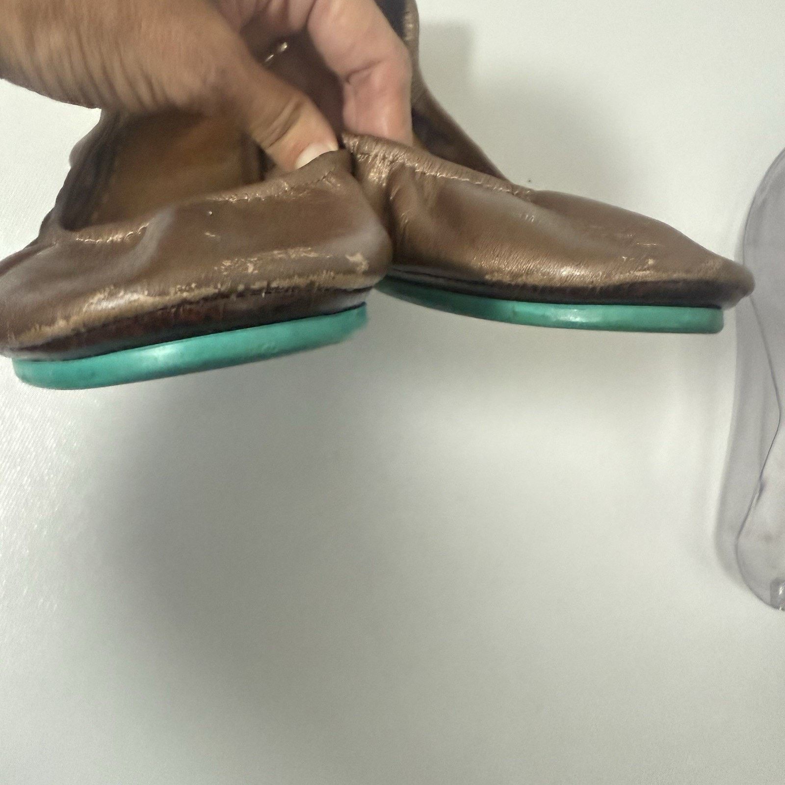 Other Tieks By Gavrieli Metallic Rose Bronze Italian Leather Flats Size US 8 / IT 38 - 8 Thumbnail
