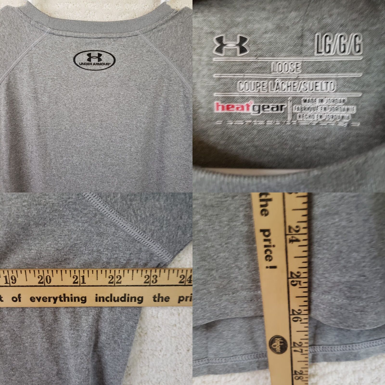 Under Armour Under Armour Shirt Men's L Gray Loose Heatgear Stay Army Strong Tee Logo Short Sleeve Crew Neck T-Shirt Size US L / EU 52-54 / 3 - 8 Thumbnail
