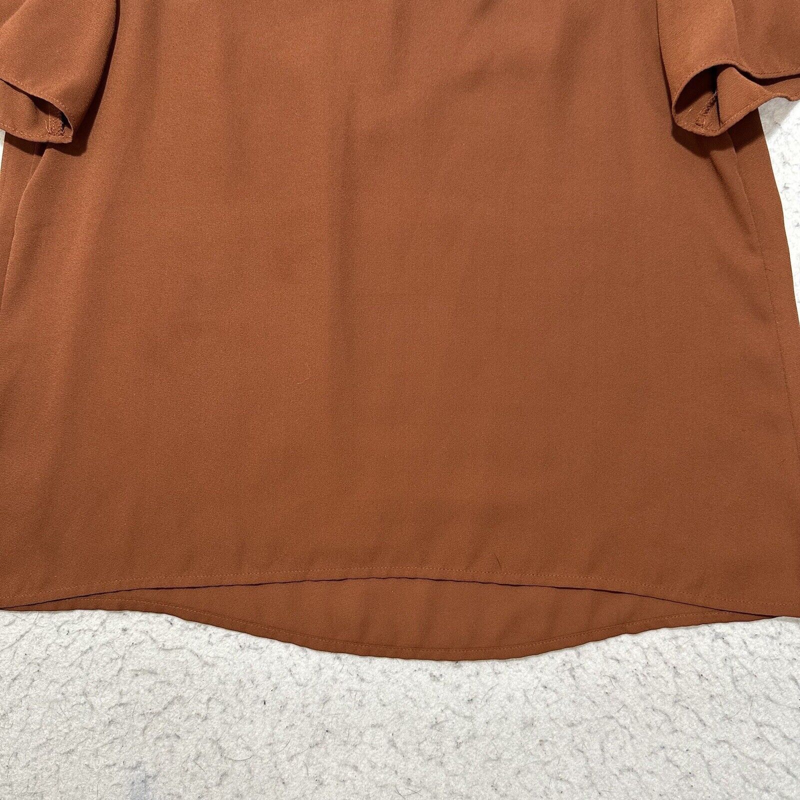 Express Express Brown Black Lace Flutter Short Sleeve Blouse Size S / US 4 / IT 40 - 12 Thumbnail