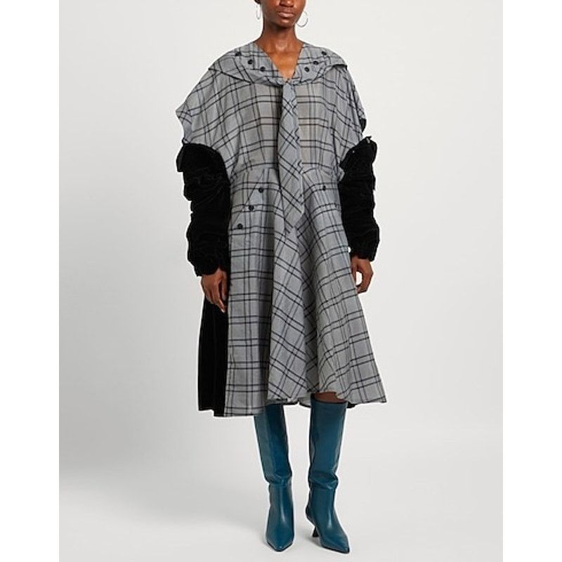 Maison Margiela Maison Margiela Plaid/Velvet Midi Dress, Size 40 NWT Size S / US 4 / IT 40 - 1 Thumbnail
