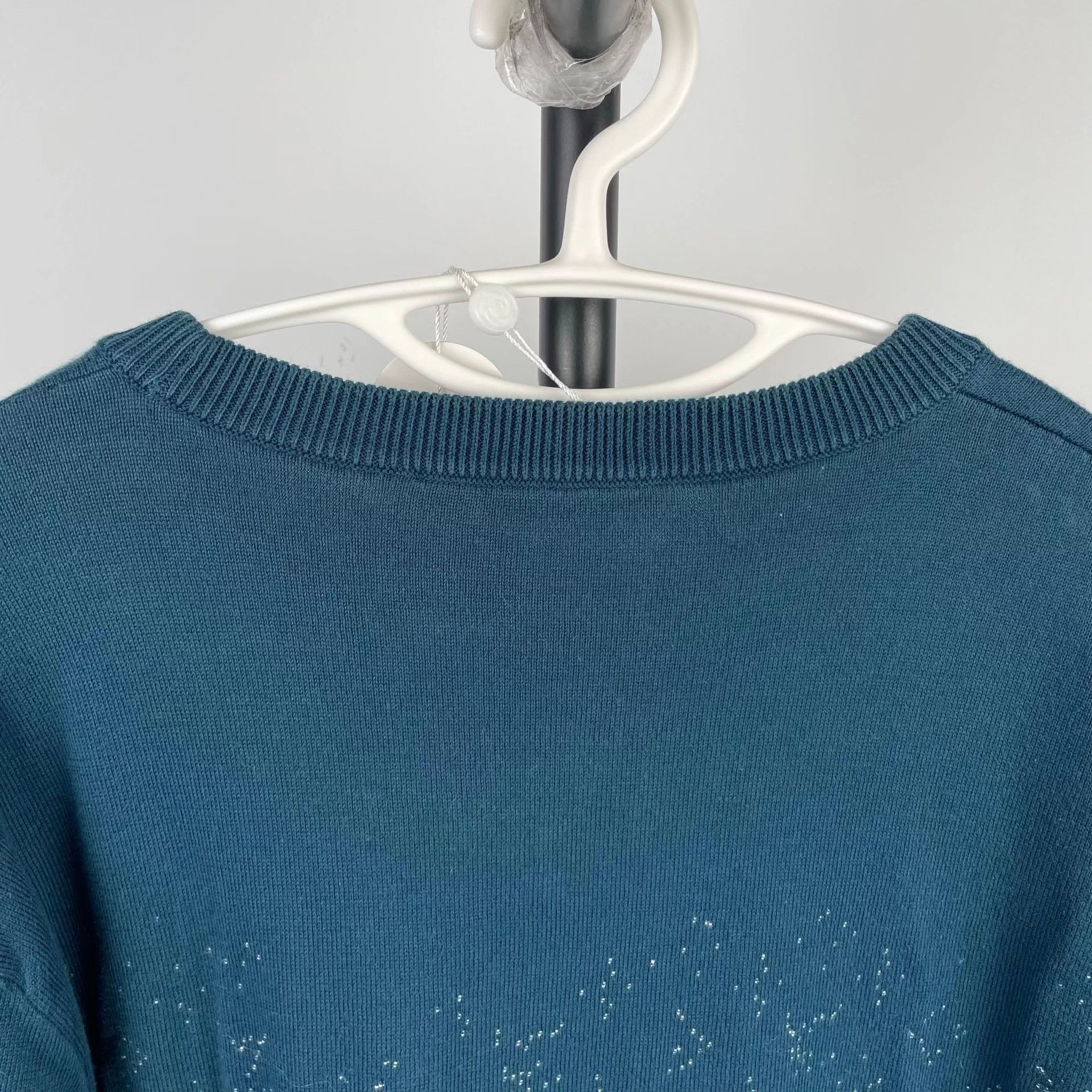 Louis Vuitton LV Cyan Classic Logo Knitted Long Sleeve Sweater Size M Size US M / EU 48-50 / 2 - 7 Thumbnail
