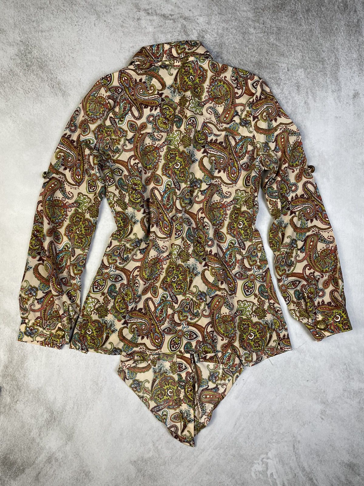 Japanese Brand D.i.a. Spec Convertible Paisley Blouse Gyaru Heisei-era Size ONE SIZE - 7 Thumbnail