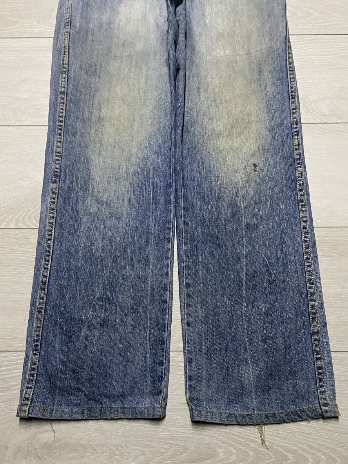 Pelle Pelle Vintage Pelle Pelle Mud Wash Embroidery Logo Straight Jeans Size US 32 / EU 48 - 5 Thumbnail