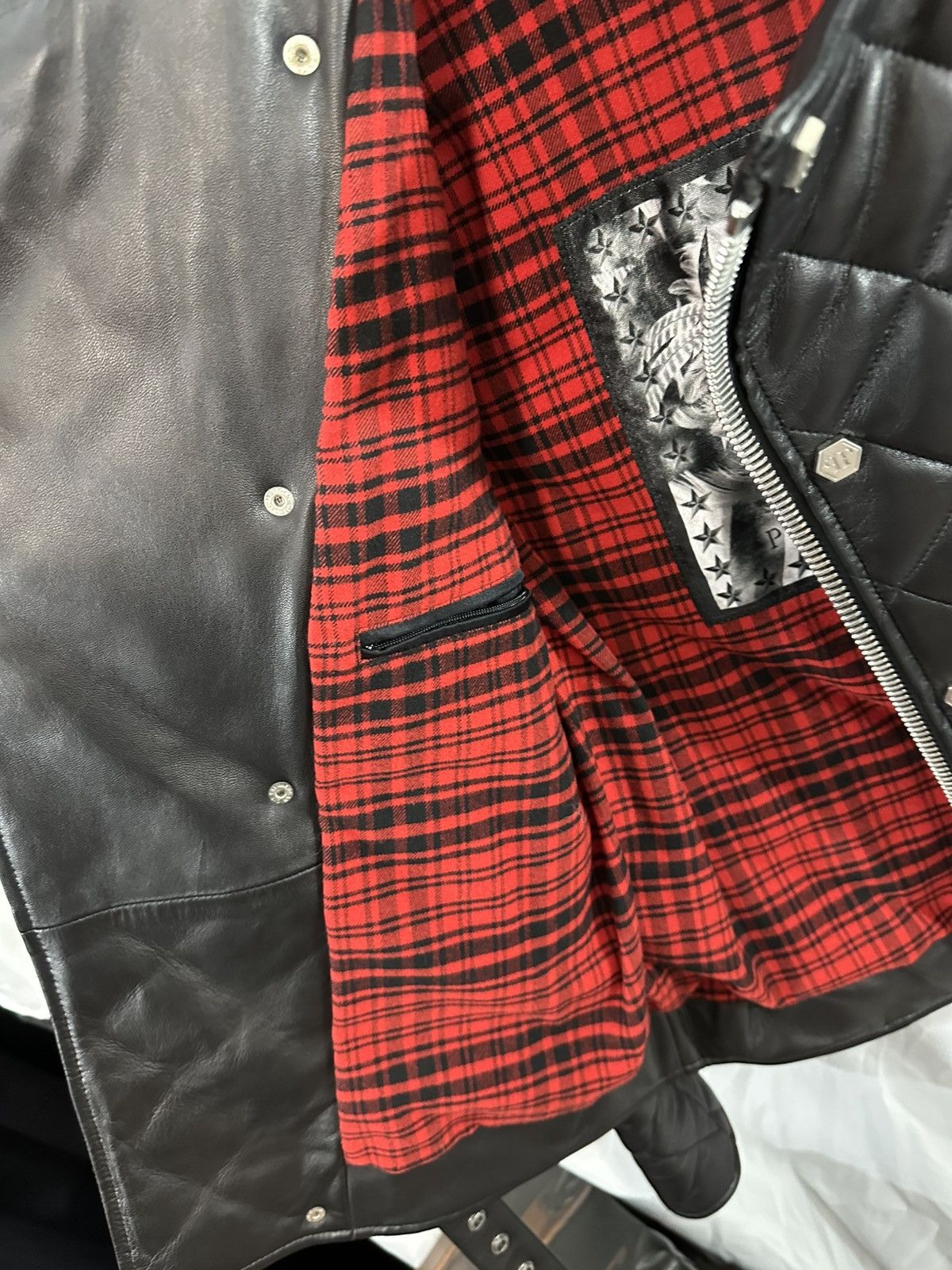 Philipp Plein Philipp Plein Leather Jacket Quilted Size US L / EU 52-54 / 3 - 18 Thumbnail