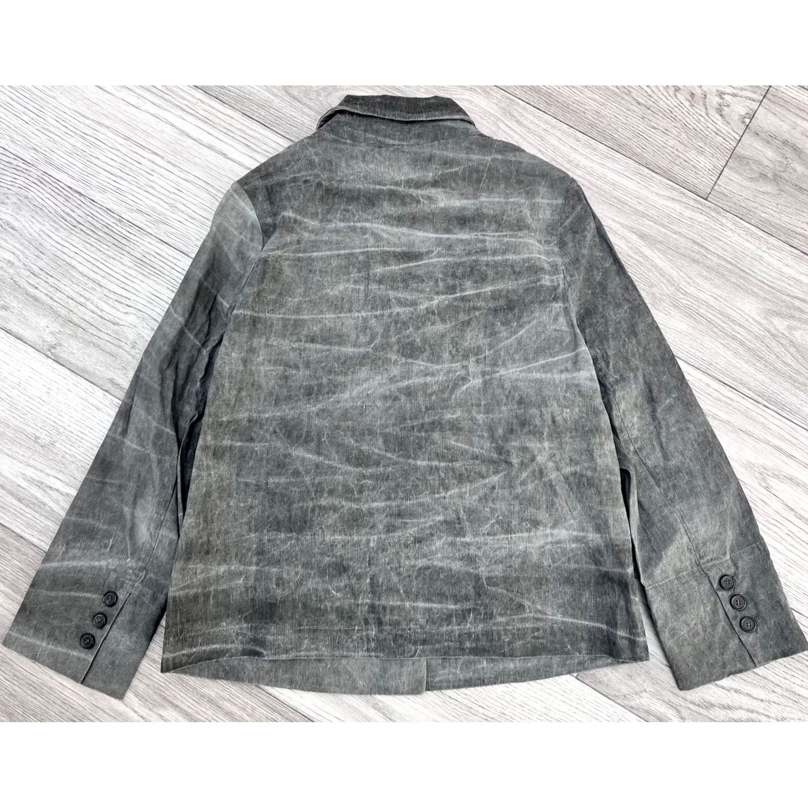 Vintage Peter O Mahler Blazer Jacket Womens Size 1 Linen Blend Gray Blazer, Jacket, Women Size XS / US 0-2 / IT 36-38 - 2 Thumbnail