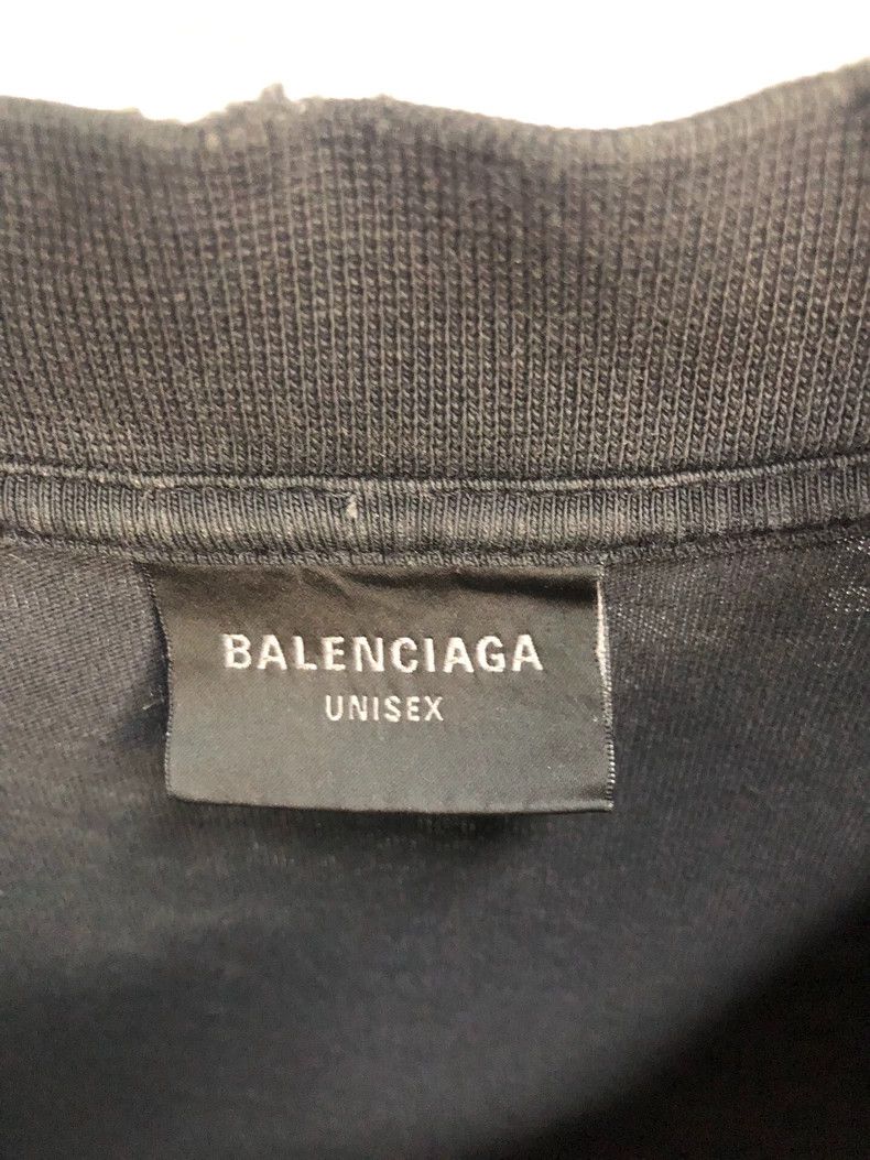 Balenciaga Balenciaga Tape damage hole black short sleeve Size US L / EU 52-54 / 3 - 2 Thumbnail