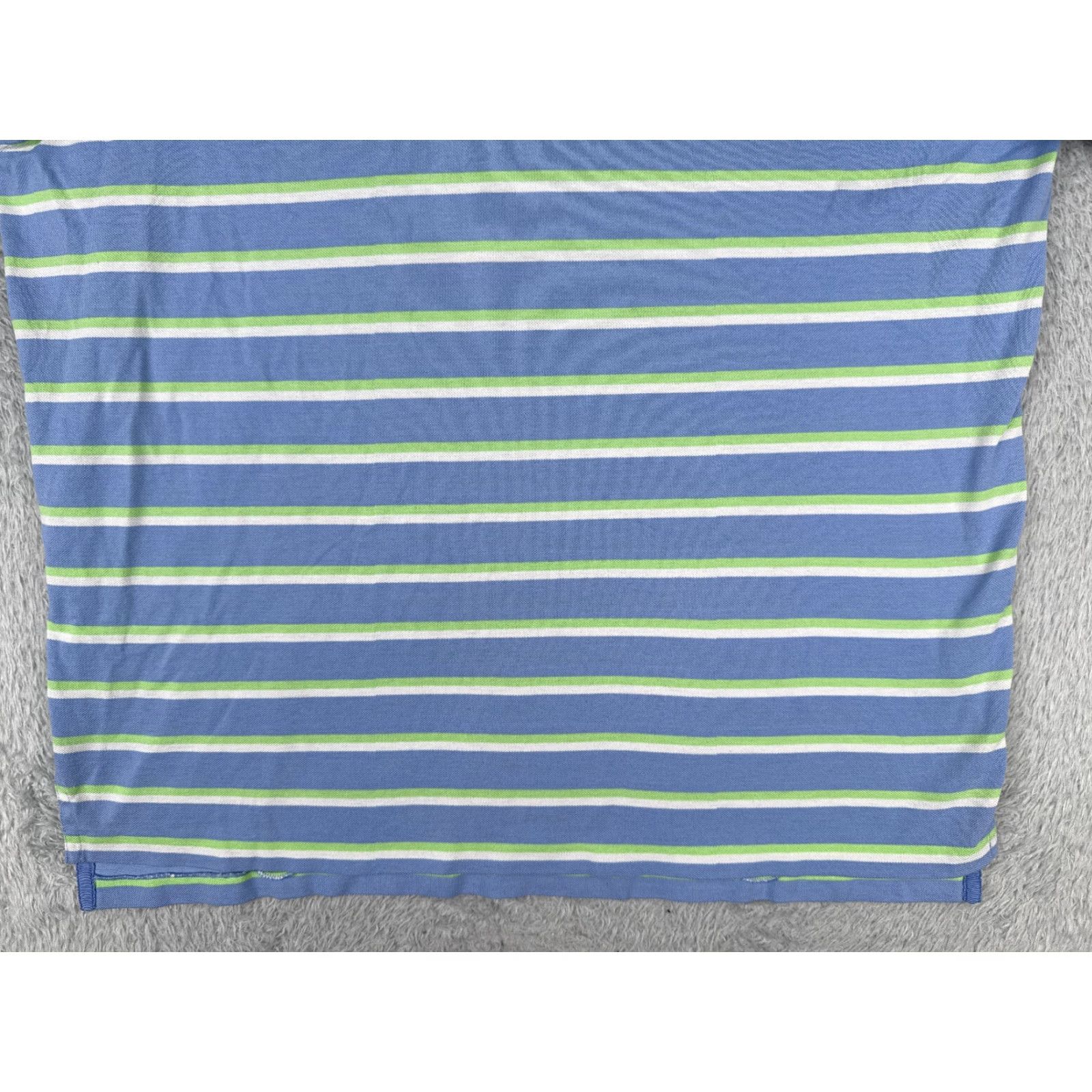 VINTAGE Ralph Lauren Polo Shirt Men XL Blue Stripe Cotton Pima 80s Polo Shirt, Golf, Modern, American, Sports Mens