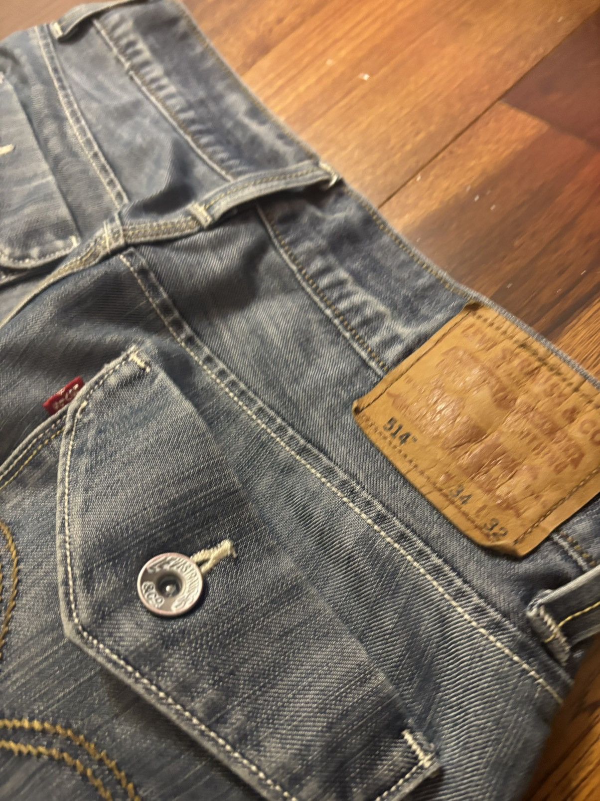 Levi's Gray and Blue embroidered jeans Size US 34 / EU 50 - 6 Thumbnail