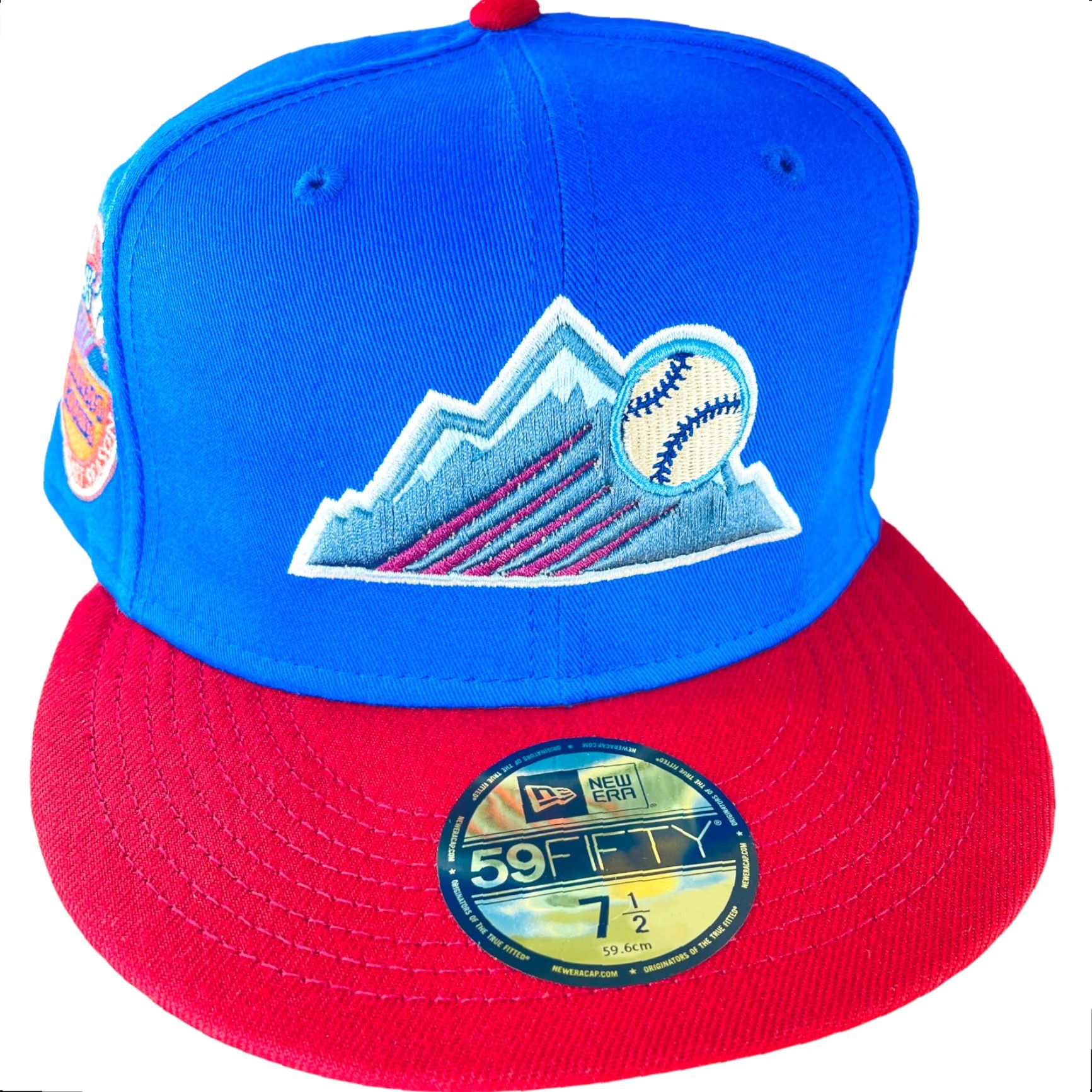 New Era New Era Rockies 59Fifty 10 Year Anniversary Patch Mens Size 7 1/2 Cap Blue Hat Baseball Cap Size ONE SIZE - 2 Thumbnail