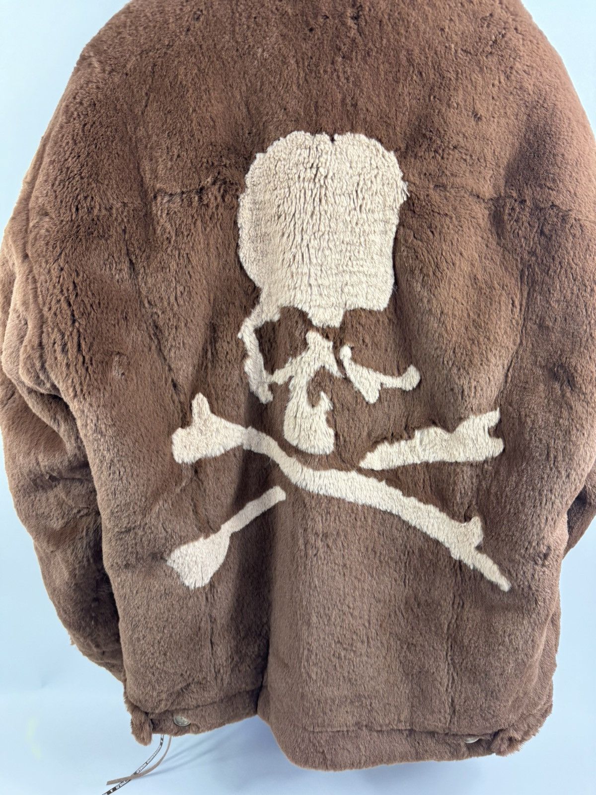 FAUX FUR SCULL BACK JACKET