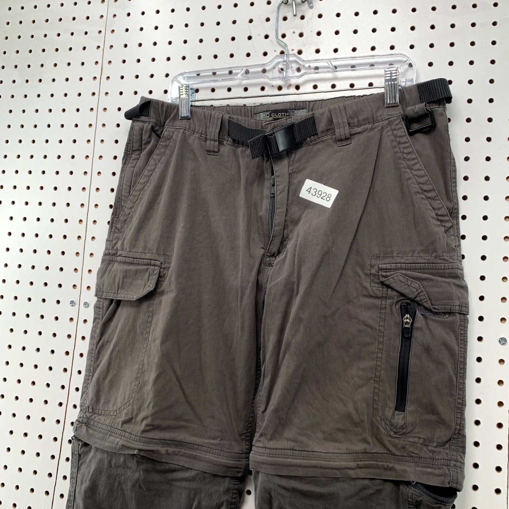 Vintage VINTAGE BC Clothing Cargo Pants Mens Large Regular Gray 35x30 Convertible 90s Size US 33 - 4 Thumbnail