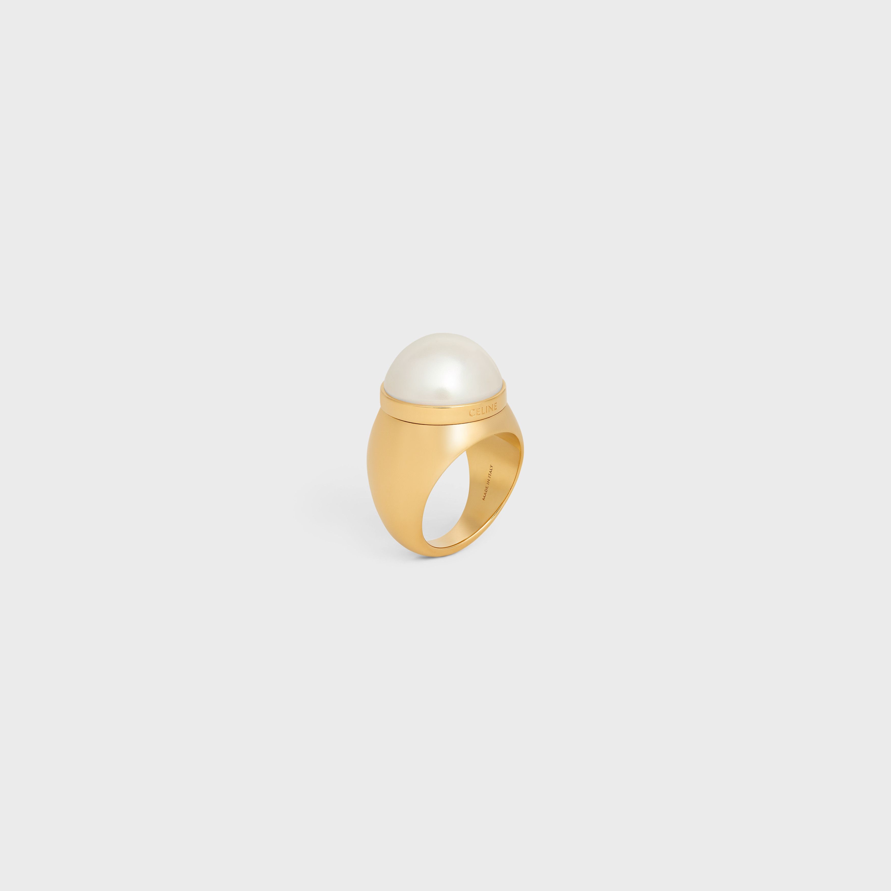Celine o1bcso1str0925 461CI6PRB Size: OS / Ring in Gold/Ivory Size ONE SIZE - 2 Thumbnail