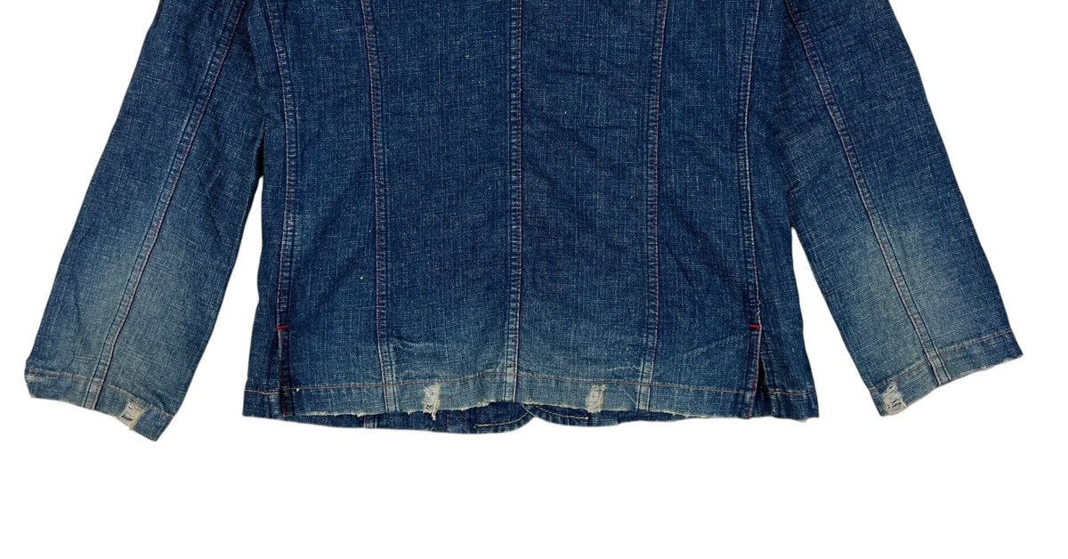 Japanese Brand Japanese Brand Cube Sugar Distressed Style Denim Jacket Size US S / EU 44-46 / 1 - 8 Thumbnail