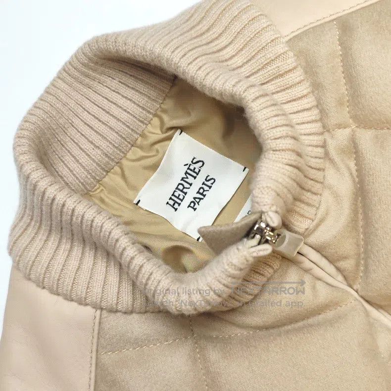 Hermes Hermes Beige Cashmere Short Down Jacket Size XXS / US 00 / IT 34 - 3 Thumbnail