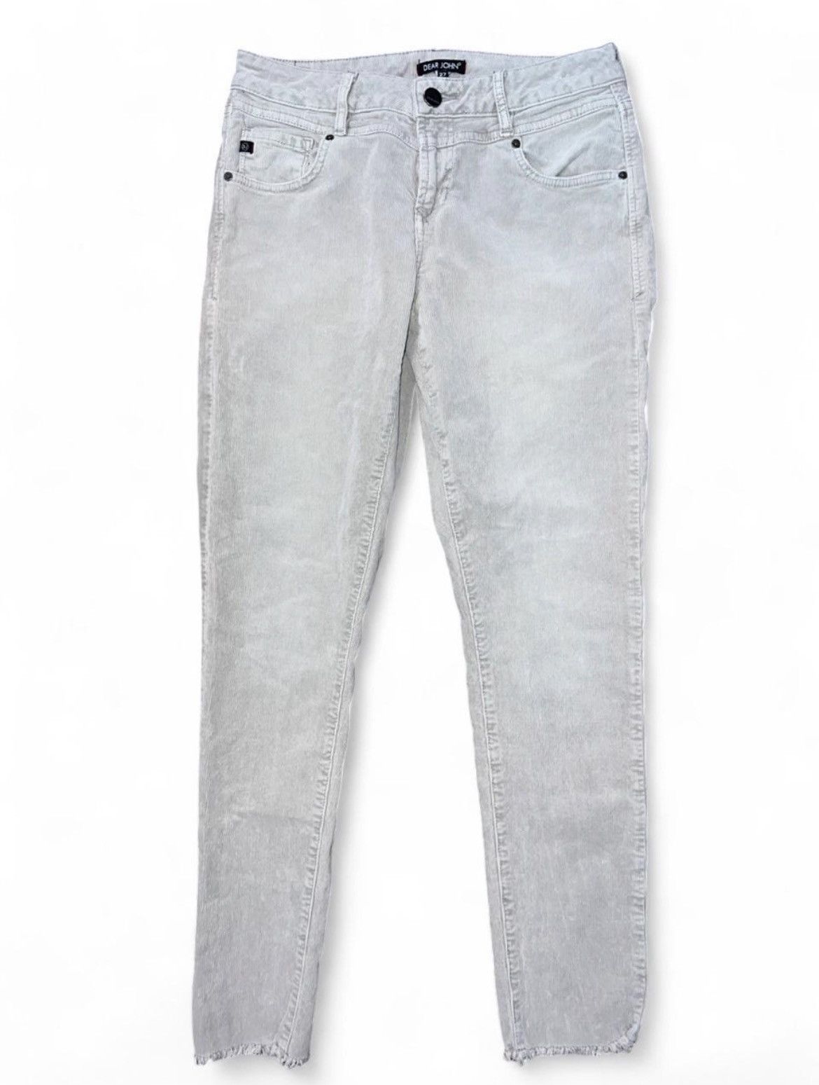 Other Dear John Frayed Raw Hem Corduroy Pants Skinny Size 27 Size 27" / US 4 / IT 40 - 1 Thumbnail