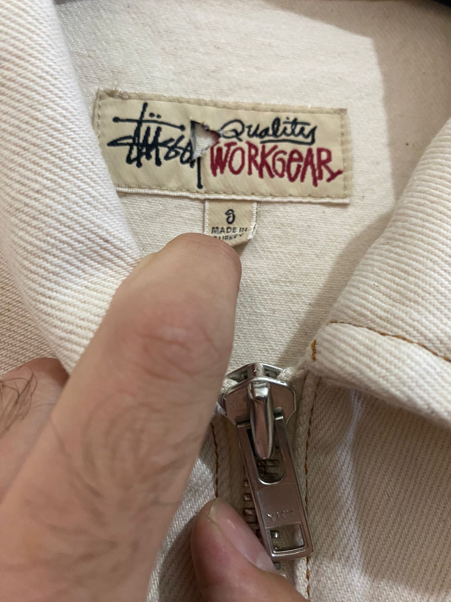 Stussy ZIP WORK JACKET DENIM Size US S / EU 44-46 / 1 - 9 Thumbnail
