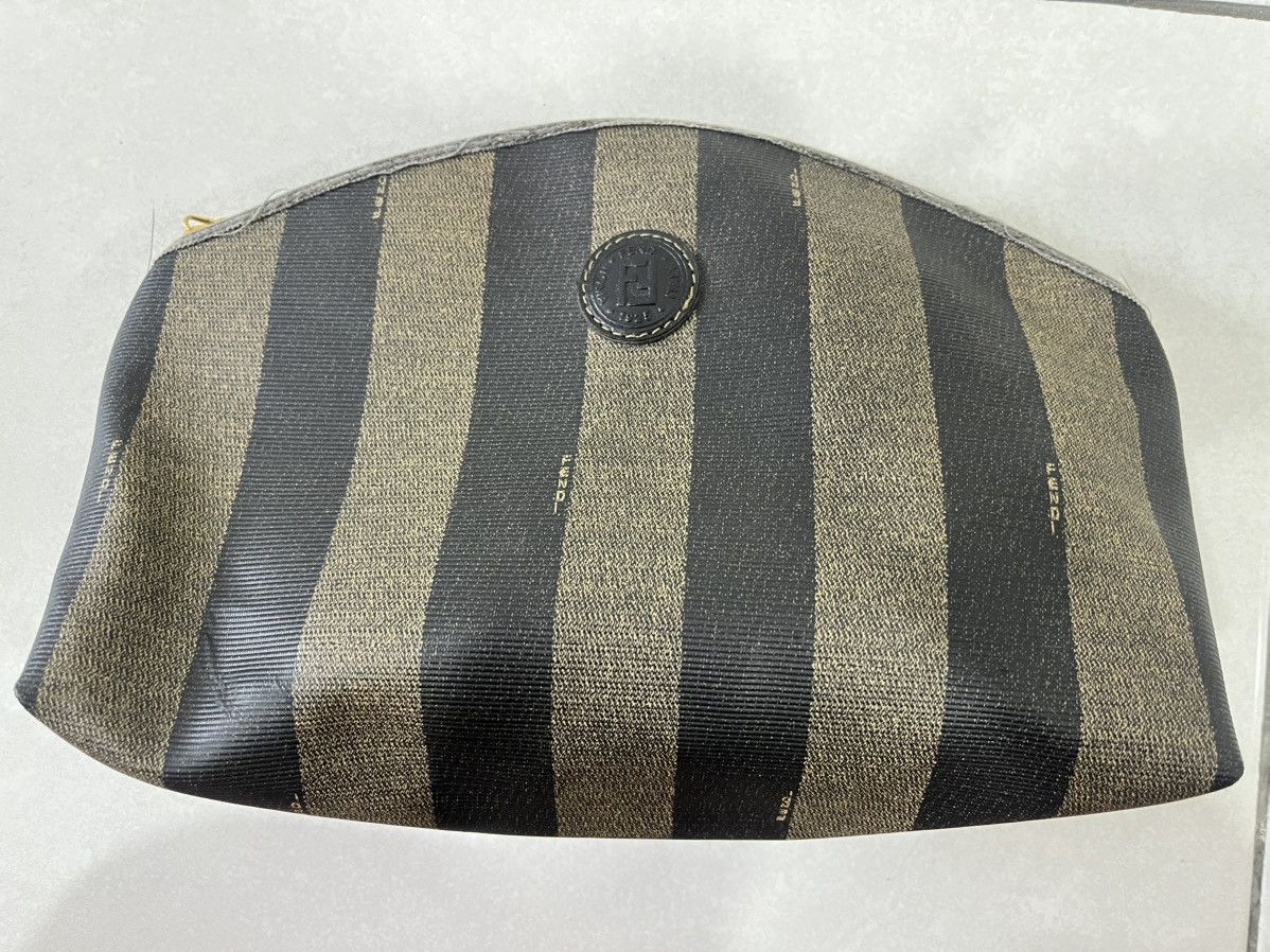 Fendi Fendi Vintage Pequin Striped Pouch Clutch Bag Size ONE SIZE - 1 Thumbnail