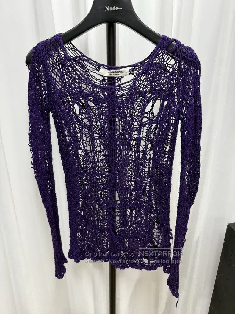 Junya Watanabe Junya Watanabe one-size-fits-all Destroyed Mesh Knit Sweate Size XS / US 0-2 / IT 36-38 - 1 Thumbnail