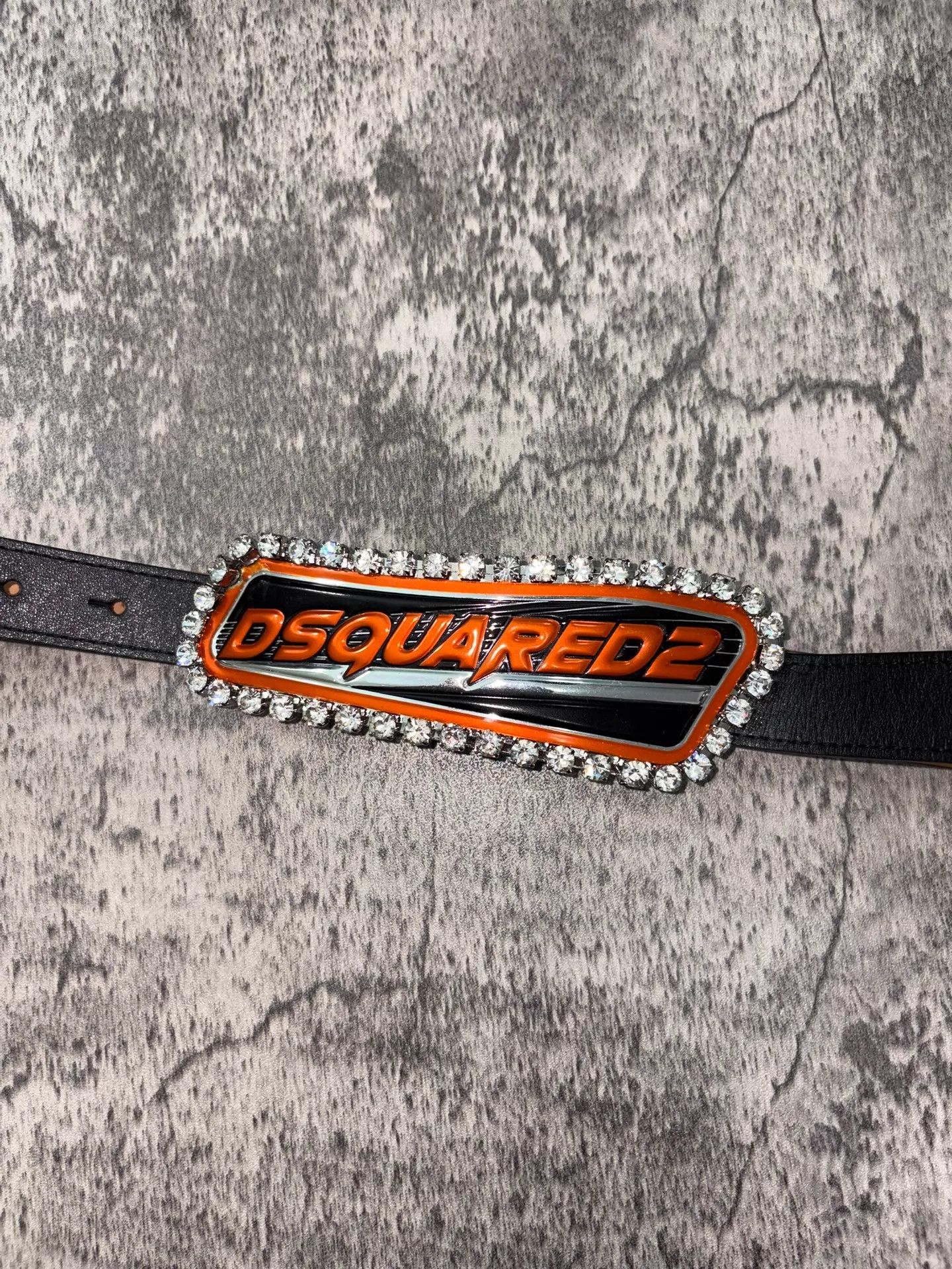 Dsquared2 Dsquared2 d2 Rare Full Diamond Logo Leather Belt Size 90 Size ONE SIZE - 3 Thumbnail