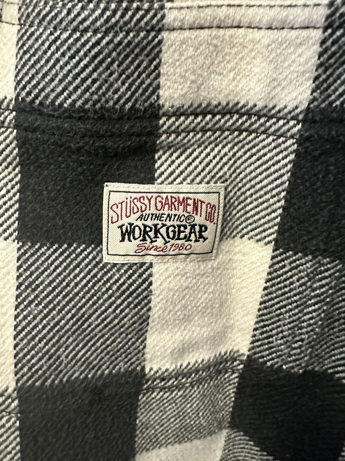 Stussy Stüssy Plaid Sherpa Lined Shirt Jacket Black White M Size US M / EU 48-50 / 2 - 3 Thumbnail