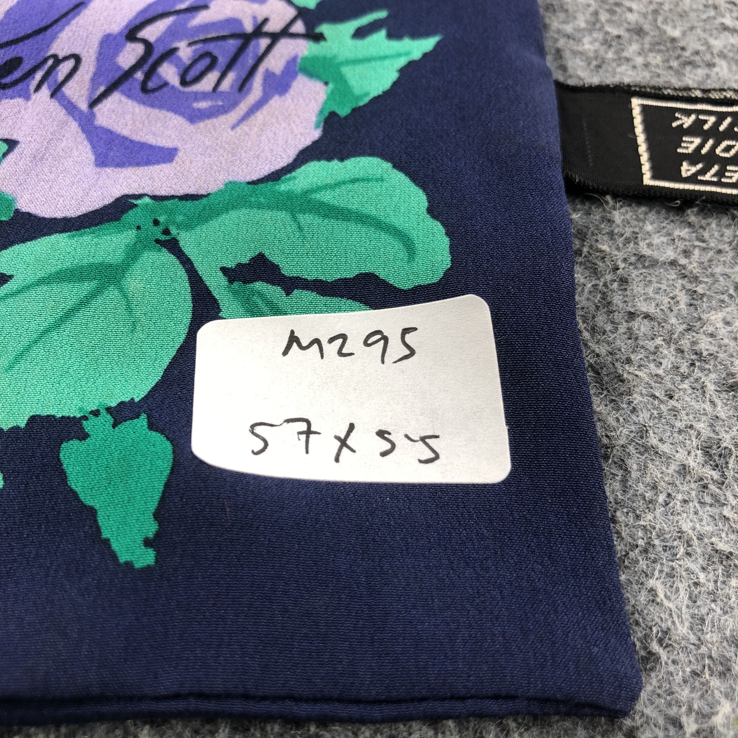 Vintage Ken Scott Floral Silk Scarf Muffler Stole Stratos M295 Size ONE SIZE - 10 Thumbnail
