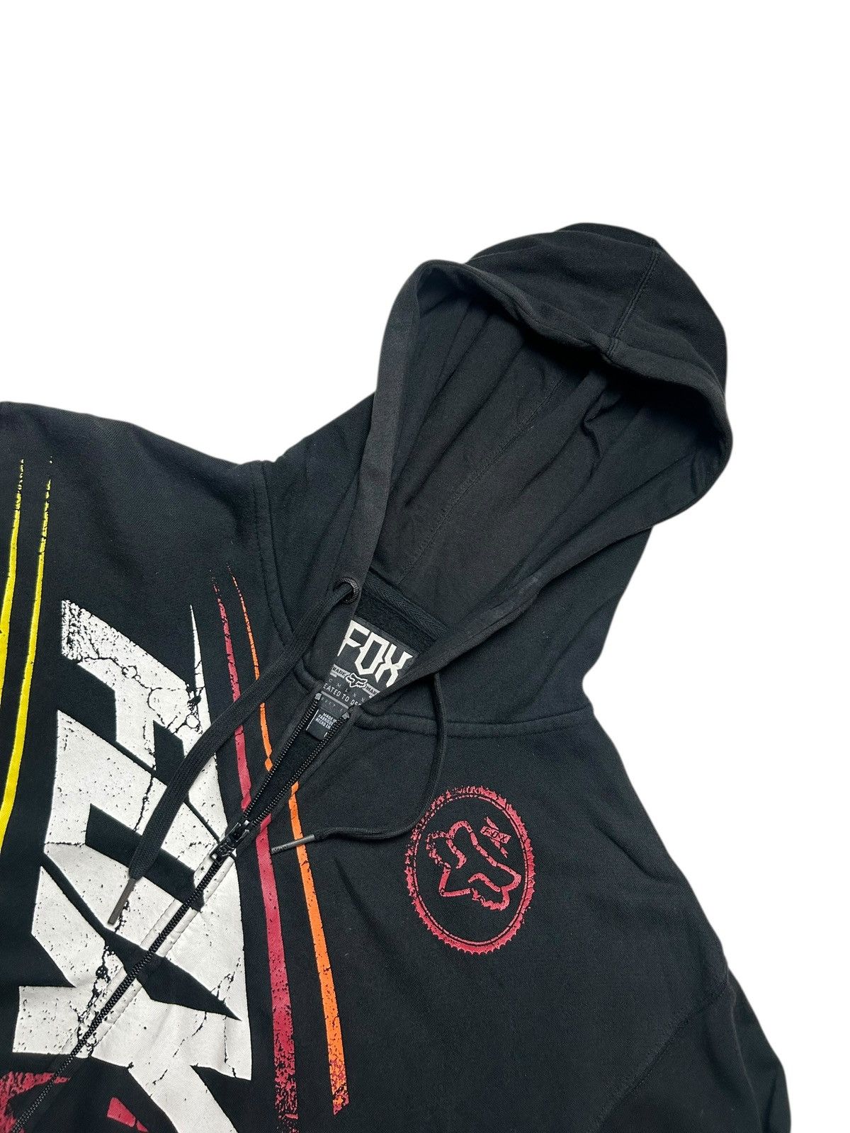 Fox Racing Vintage Fox Racing Y2K Zip hood Hoodie Sweatshirt Big Logo Size US L / EU 52-54 / 3 - 5 Thumbnail