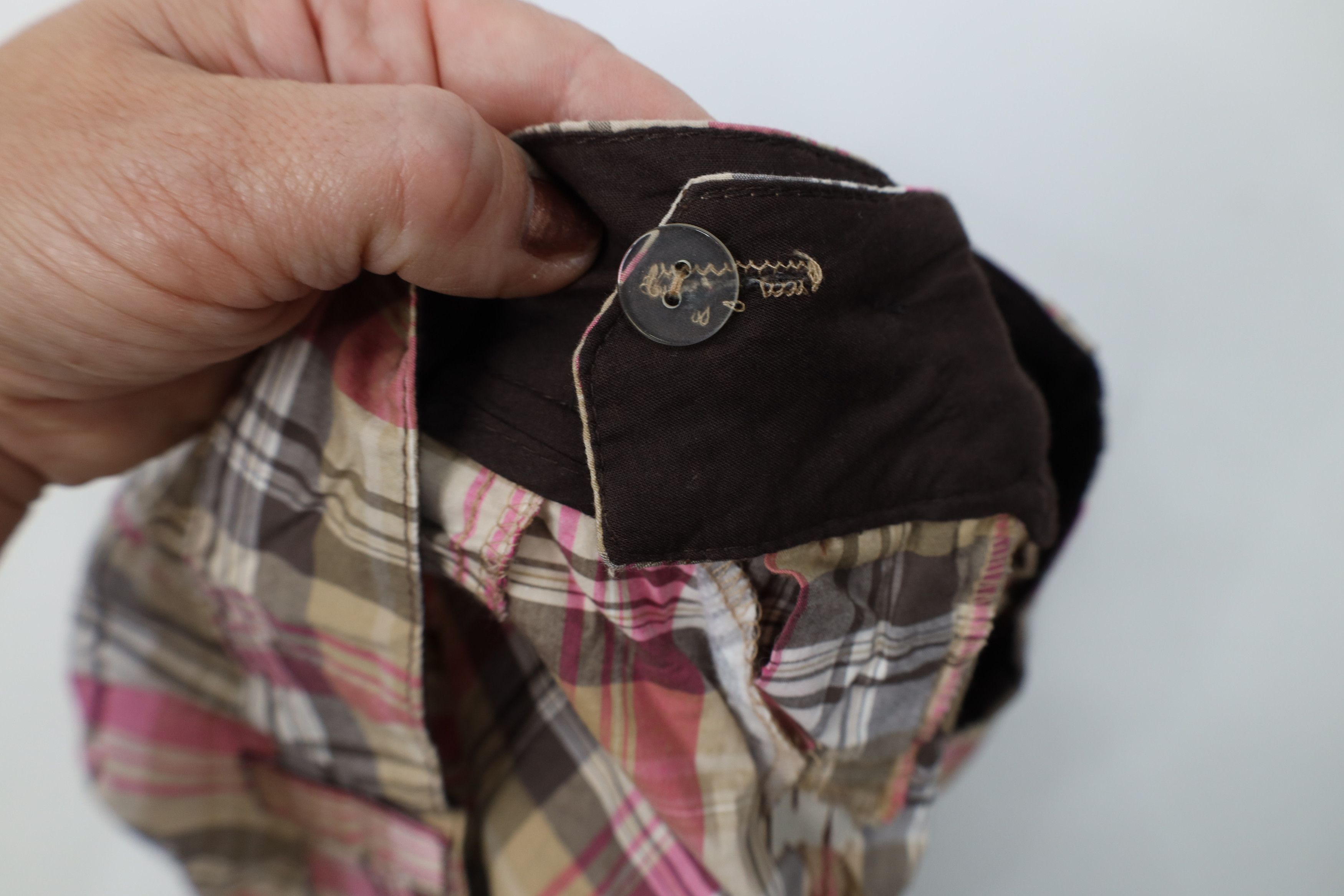 Forever 21 Vintage 90s Y2K Forever 21 Cuffed Stretch Shorts Plaid USA Size 30" / US 8 / IT 44 - 15 Thumbnail