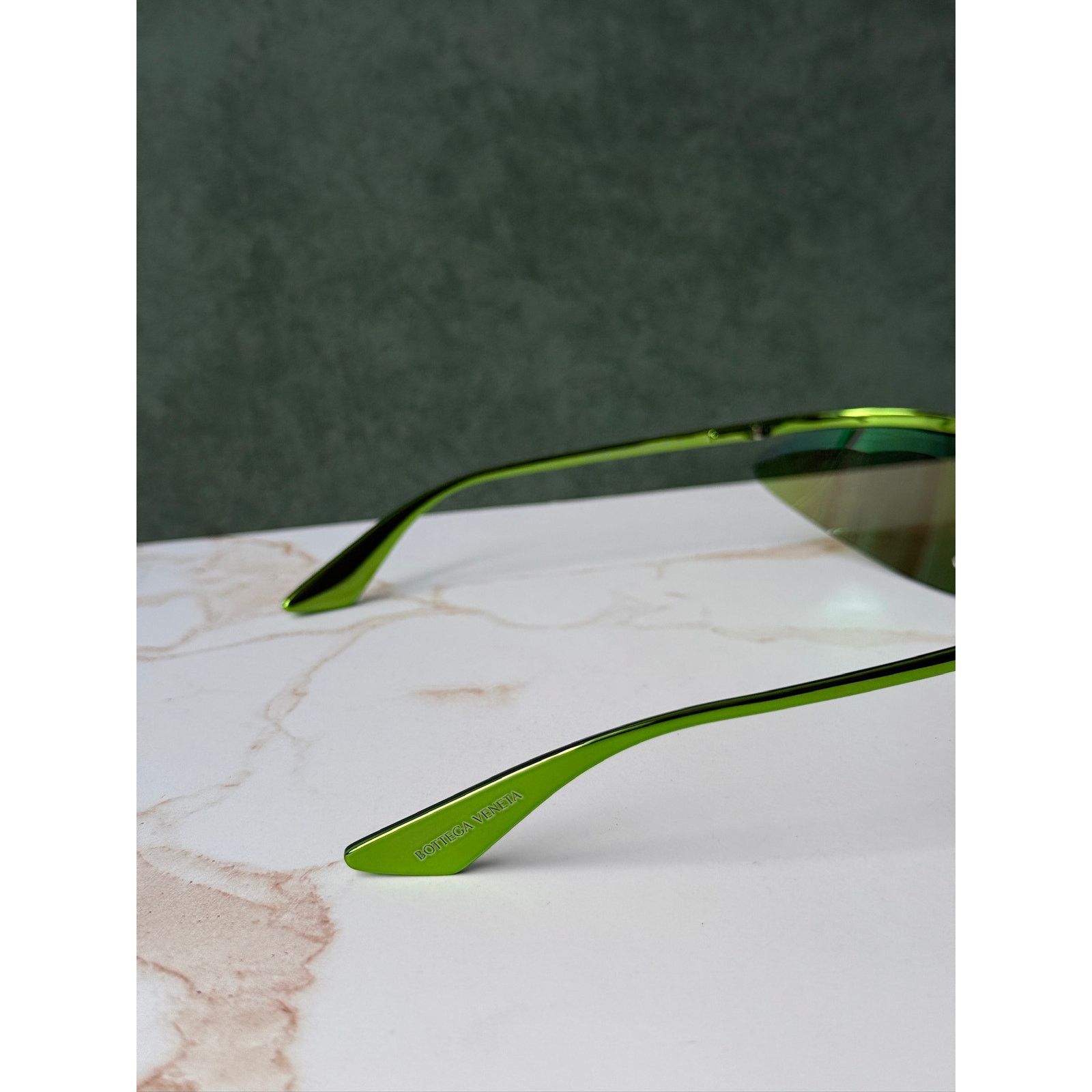 Bottega Veneta NEW Bottega Veneta BV1174S Green Mirror Mask Sunglasses Size ONE SIZE - 6 Thumbnail