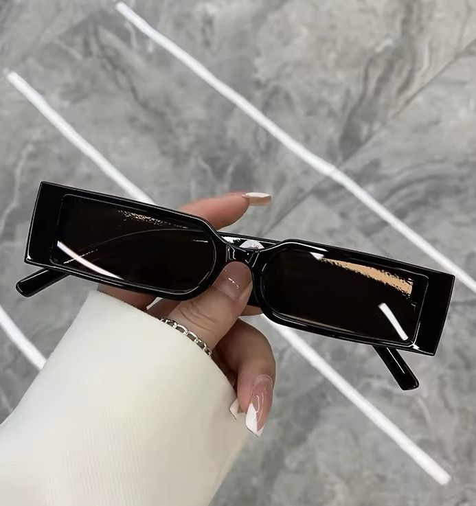 Designer Small Frame Rectangle Fashion Sunglasses Size ONE SIZE - 3 Thumbnail