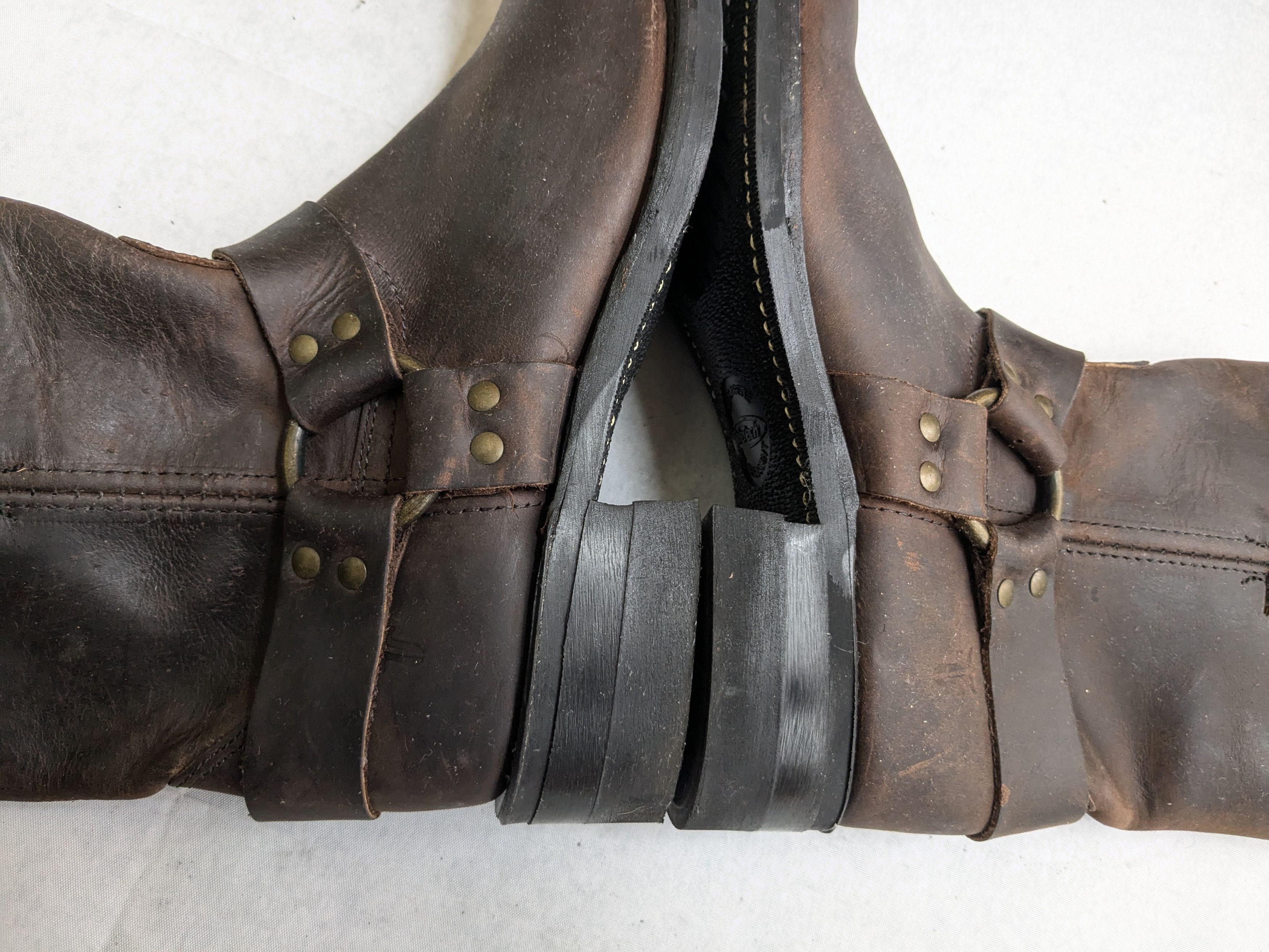 Frye Frye Harness Brown Leather 10 M Leather Buckle Punk Size US 10 / EU 43 - 6 Thumbnail