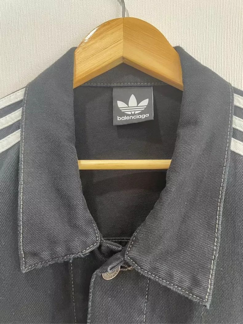 Balenciaga Balenciaga Adidas/Denim Jacket Size US M / EU 48-50 / 2 - 2 Thumbnail