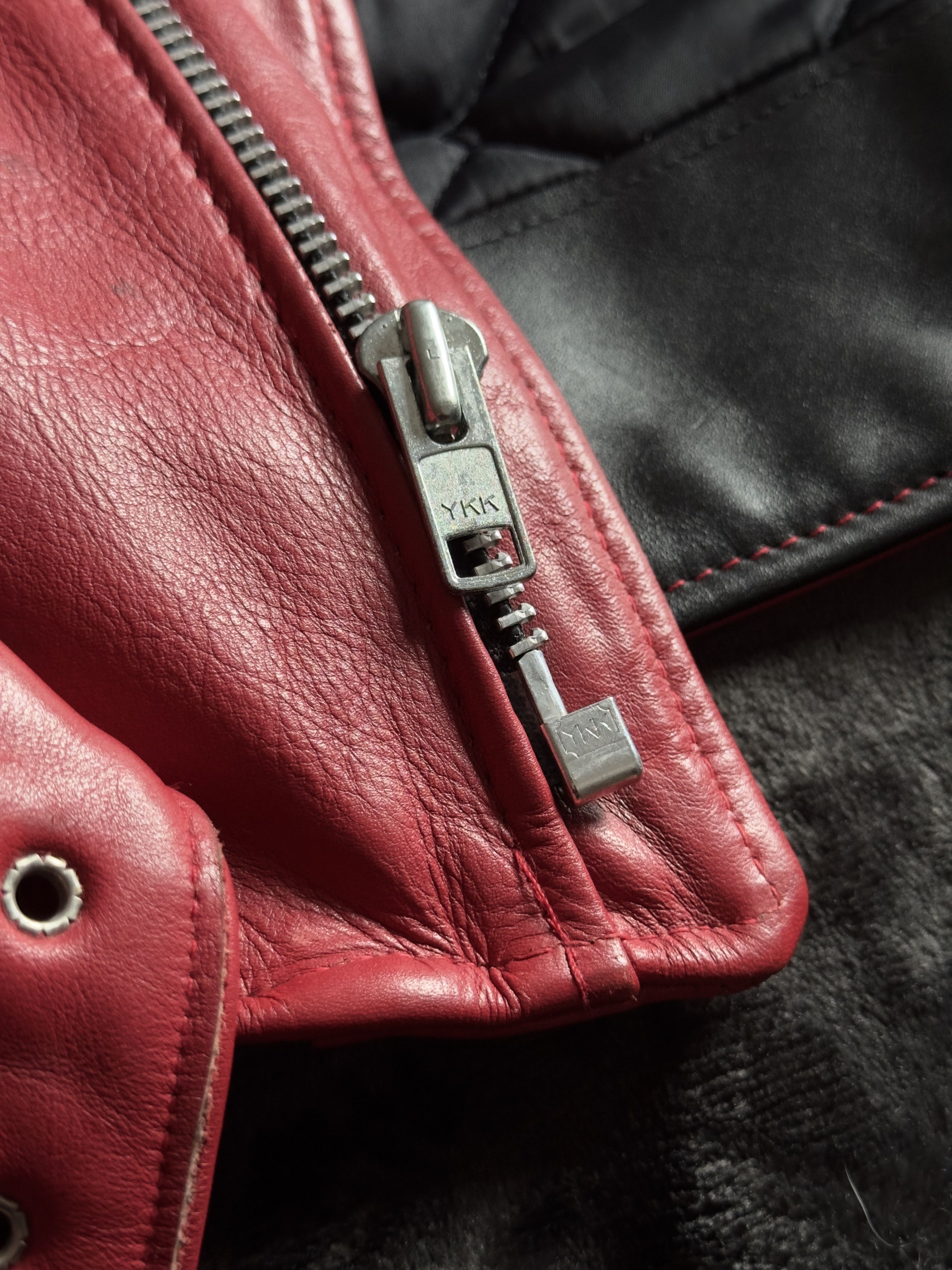 Schott Schott Perfecto Women's Leather Motorcycle Jacket Red sz.12 Size L / US 10 / IT 46 - 10 Thumbnail