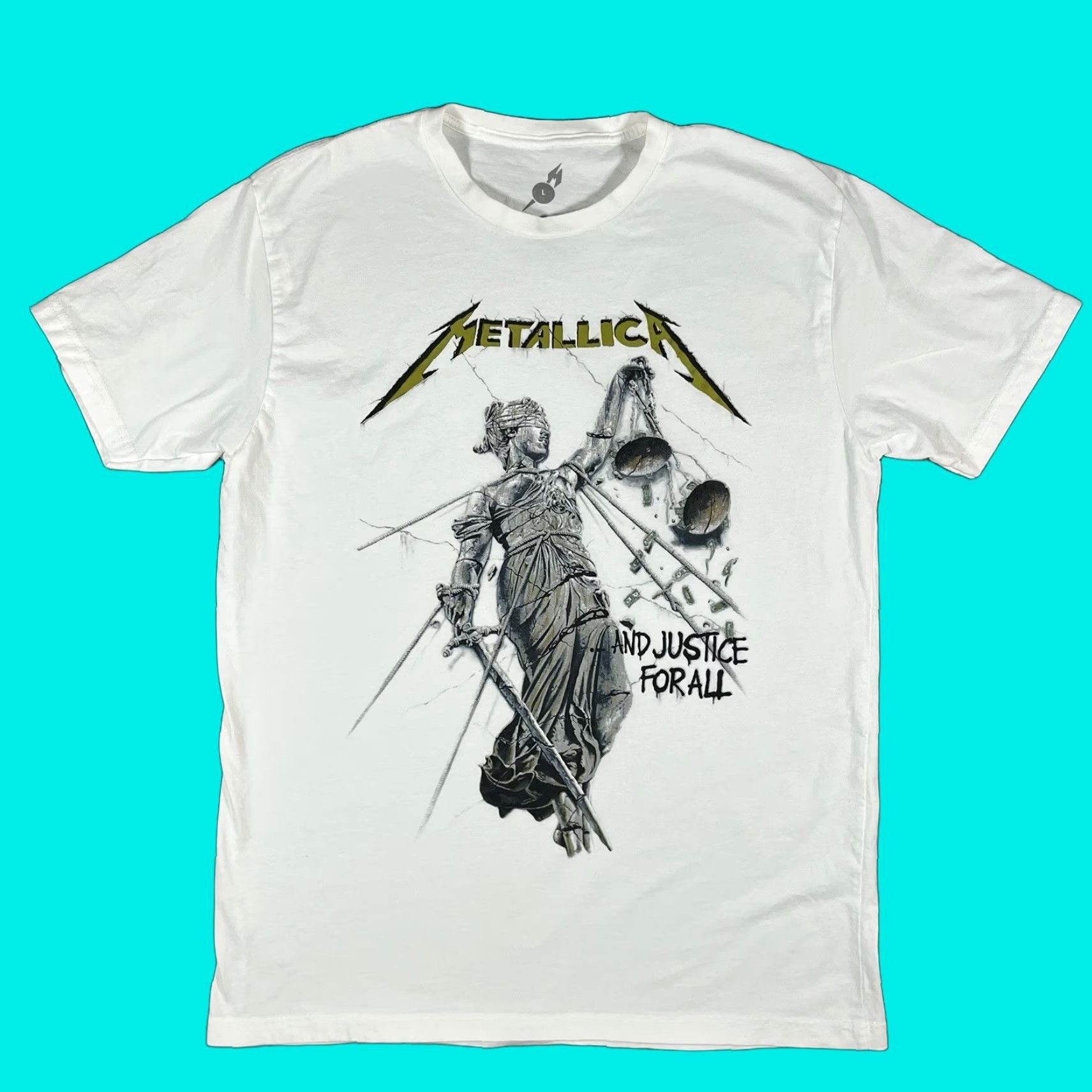 Vintage Metallica Shirt Mens L Justice For All Album Rock Band Tour Tee Graphic Size US L / EU 52-54 / 3 - 1 Thumbnail