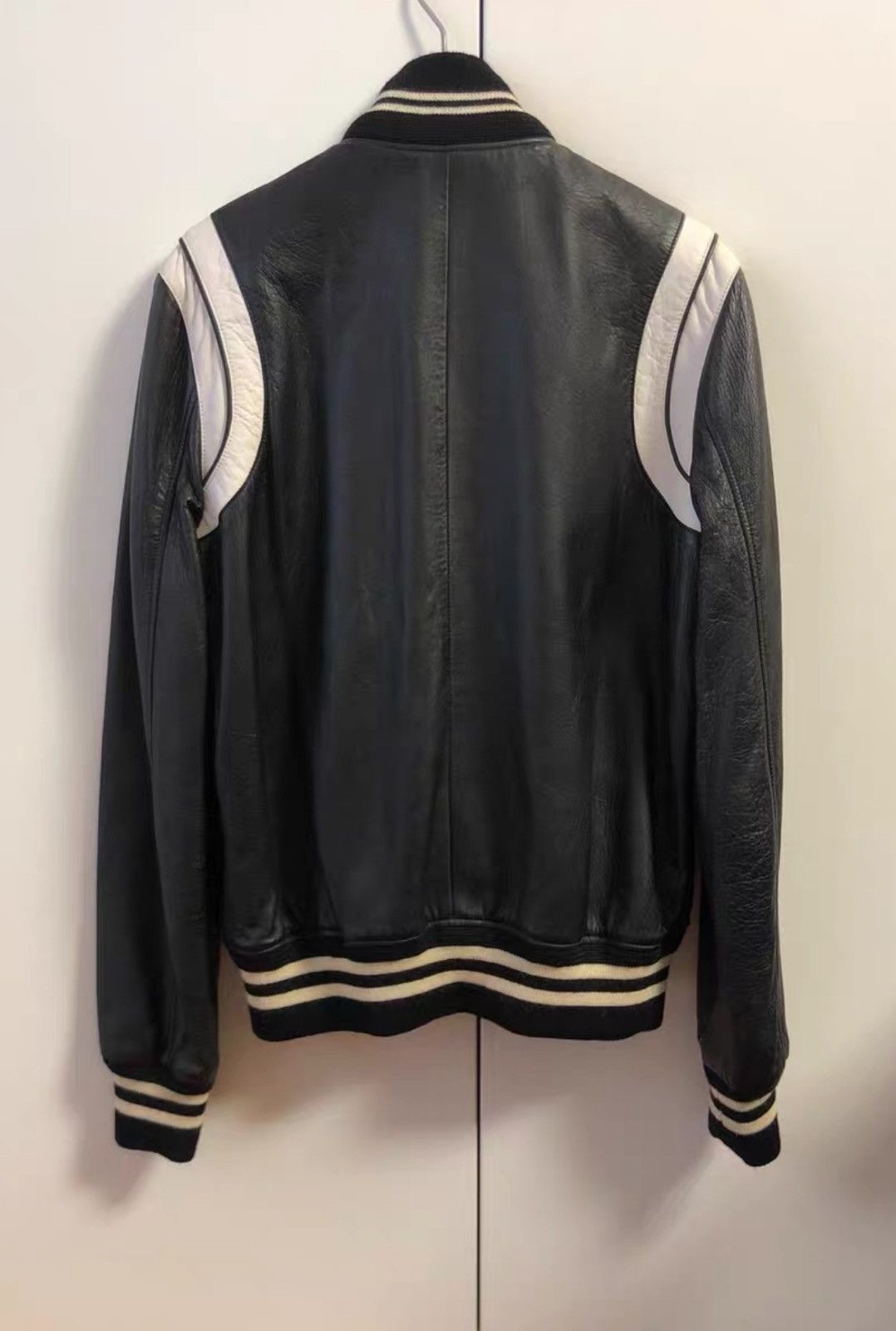 Saint Laurent Paris Saint Laurent Full Leather Black & White Varsity Jacket Size US S / EU 44-46 / 1 - 6 Thumbnail