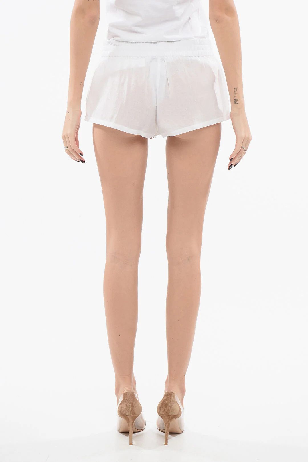 The Attico og1mm0426 Light Cotton Short in White Size 27" / US 4 / IT 40 - 2 Thumbnail