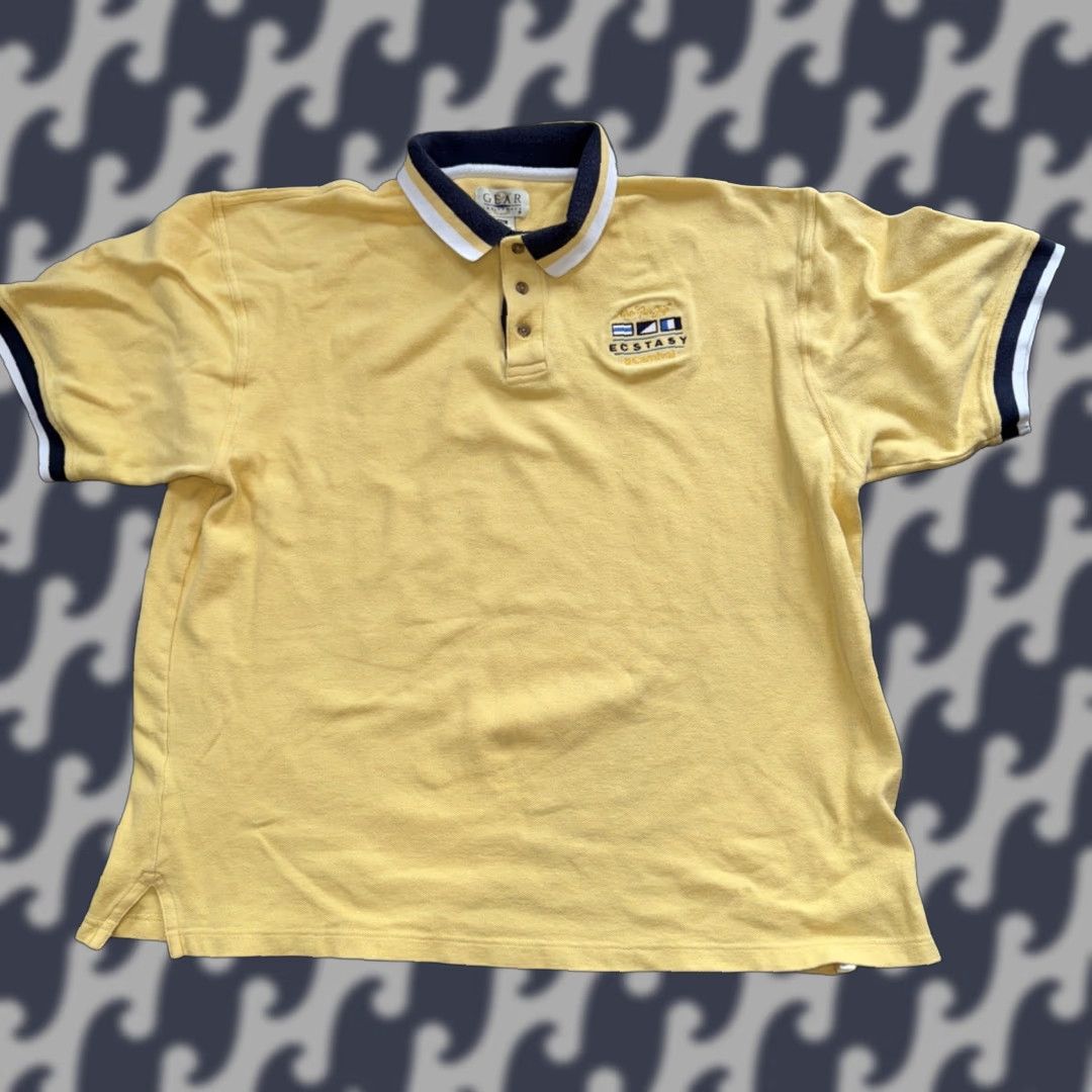 Vintage VINTAGE Gear Cruise Polo Shirt Men XXL Short Sleeve White Caribbean Yellow Embroidered Logo The Fun Ship Carnival Ecstasy Shirt Size US XXL / EU 58 / 5 - 1 Thumbnail