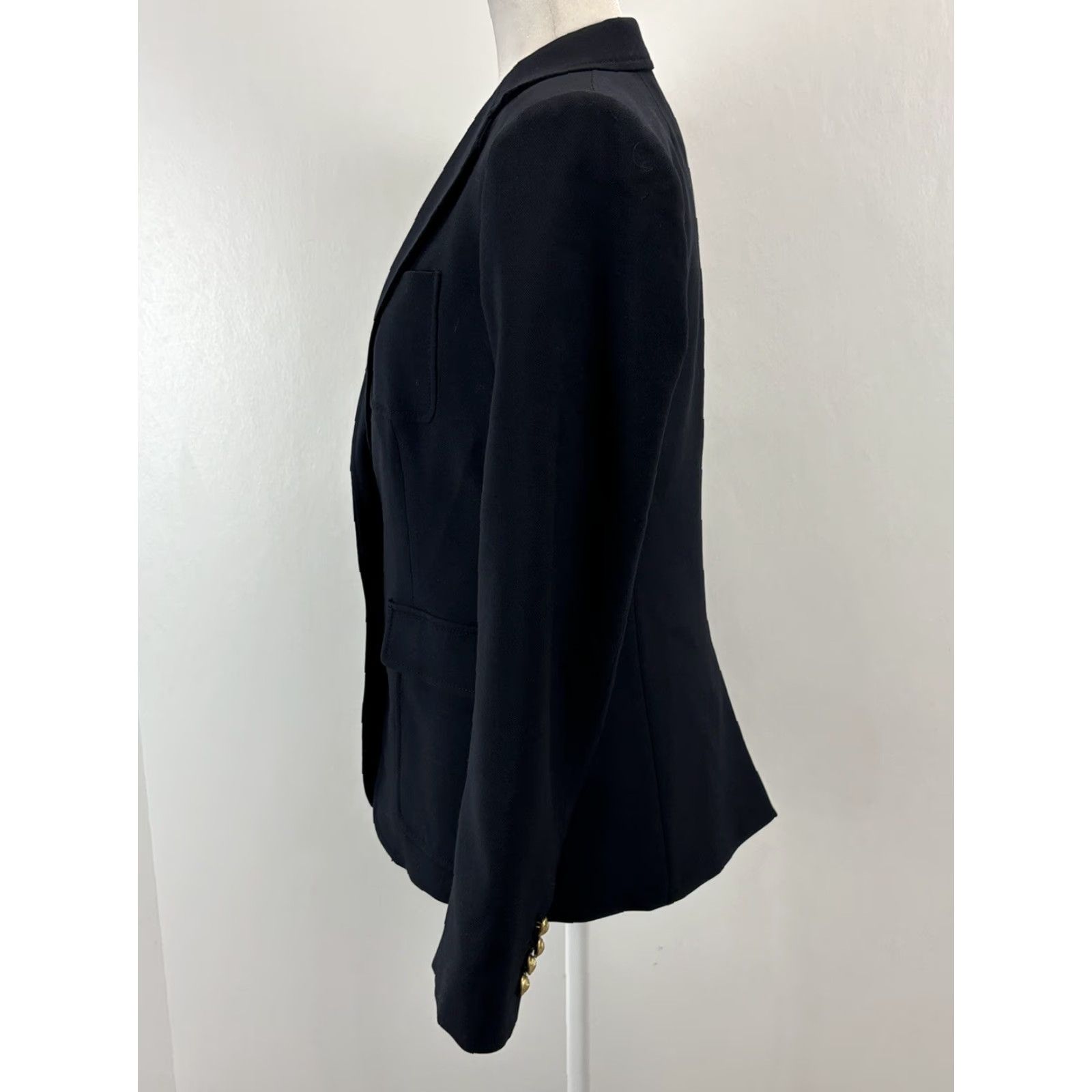 J.Crew J.CREW Rhodes Blazer Women Size 6 Navy 100% Wool Gold Buttons Classic Career Preppy Womens Size M / US 6-8 / IT 42-44 - 2 Thumbnail